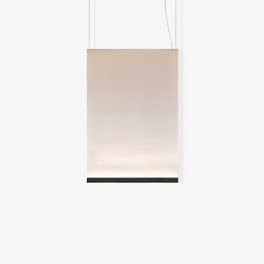 Tall fabric panel with narrow dark lower edge