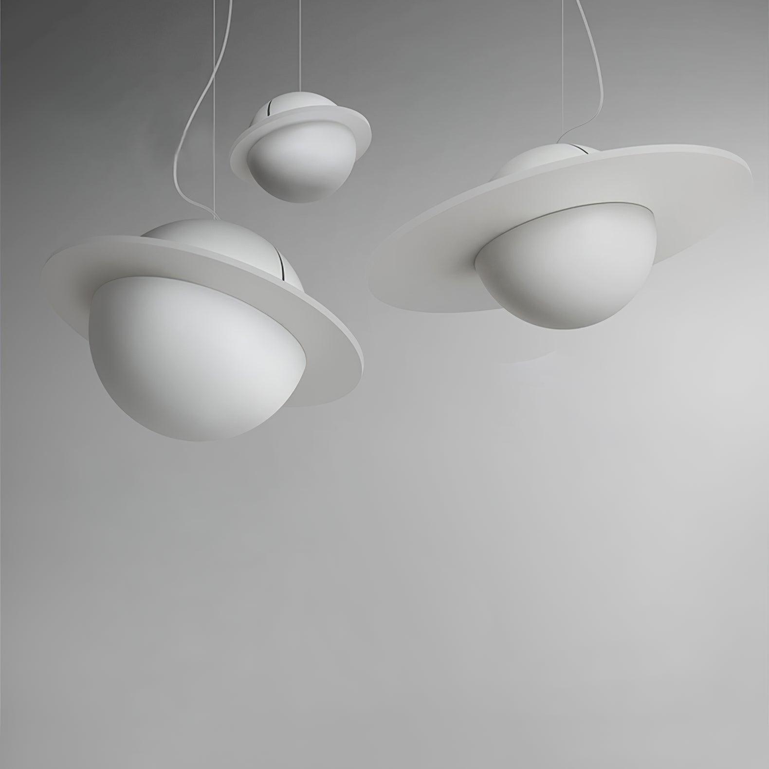 Jupiter Ring white LED pendant light