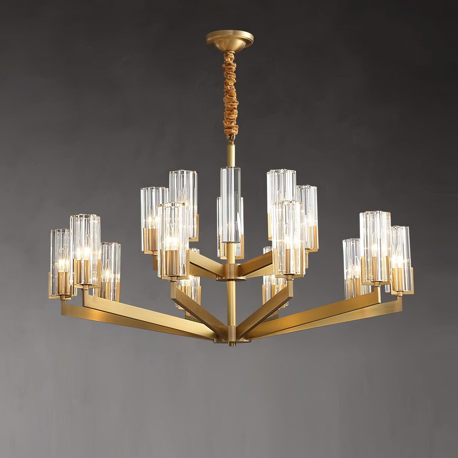 Kayla Brass Chandelier - Cueteks