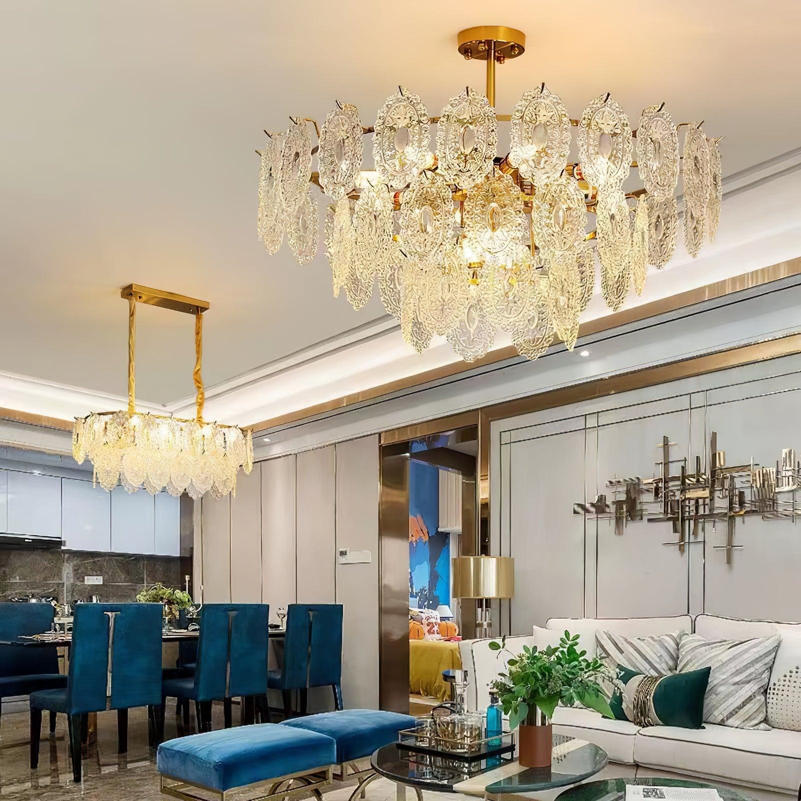 Wave Glass Chandelier - Cueteks