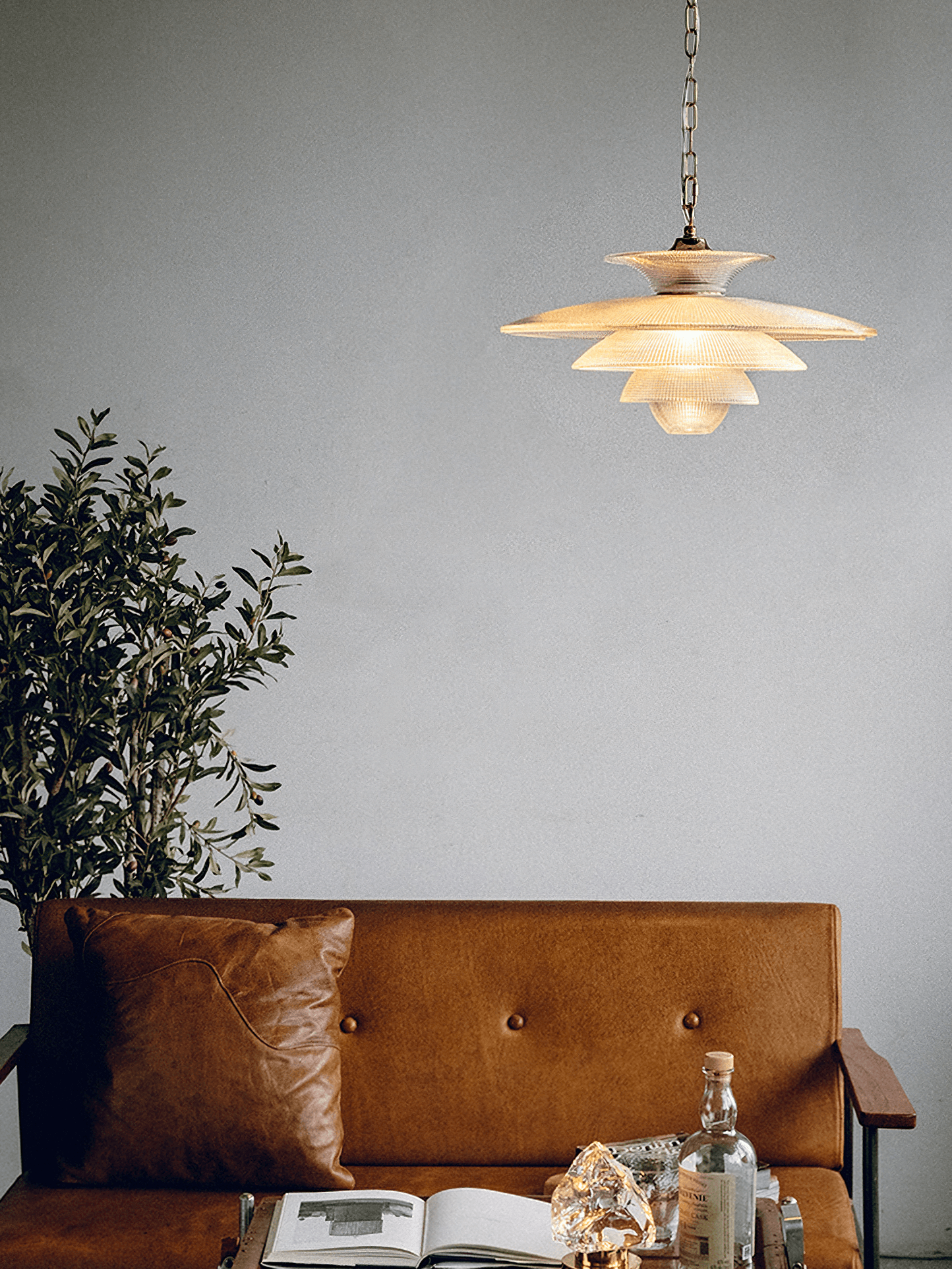 Grid Glass Pendant Light - Cueteks