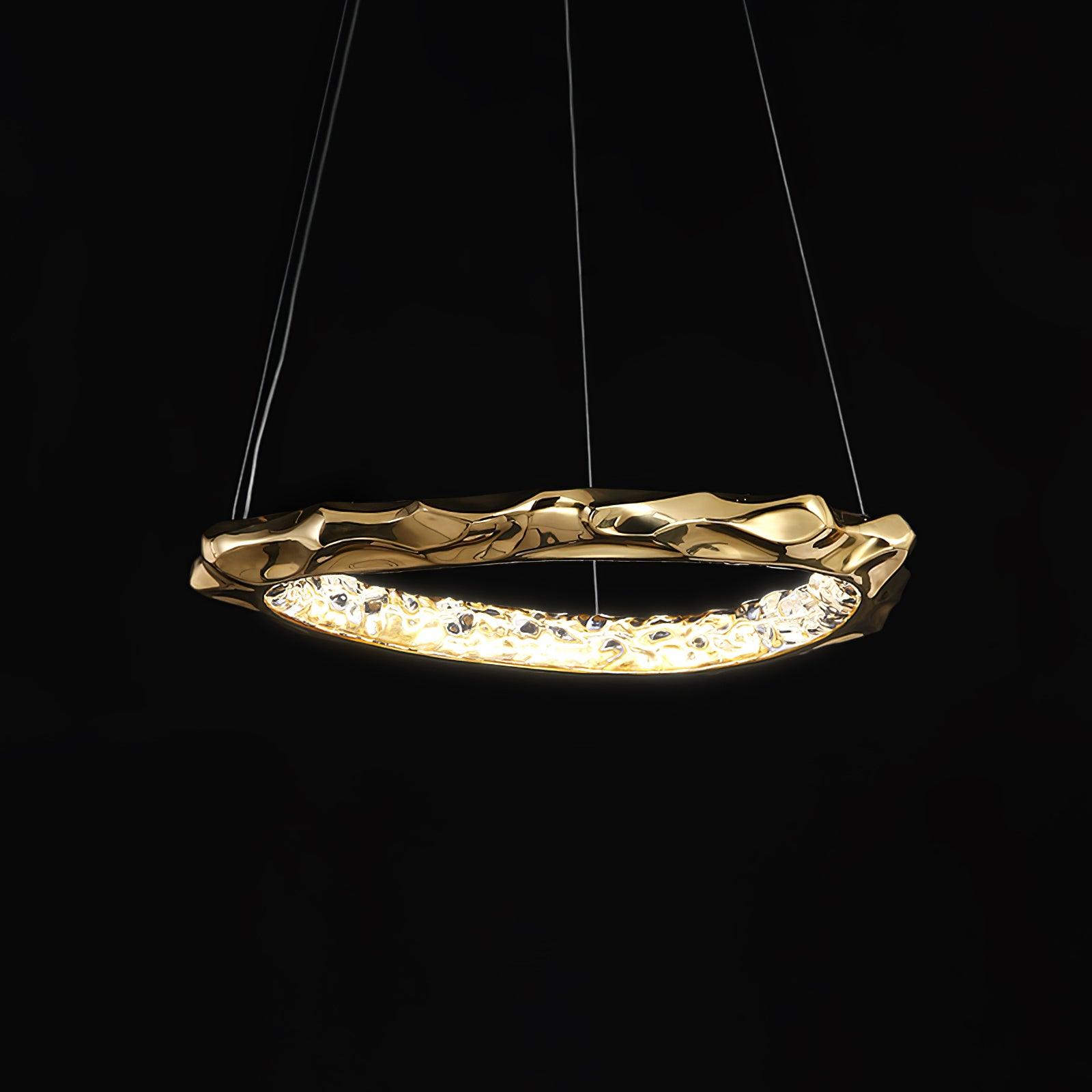 Resin Circlet Brass Pendant Lamp - Cueteks