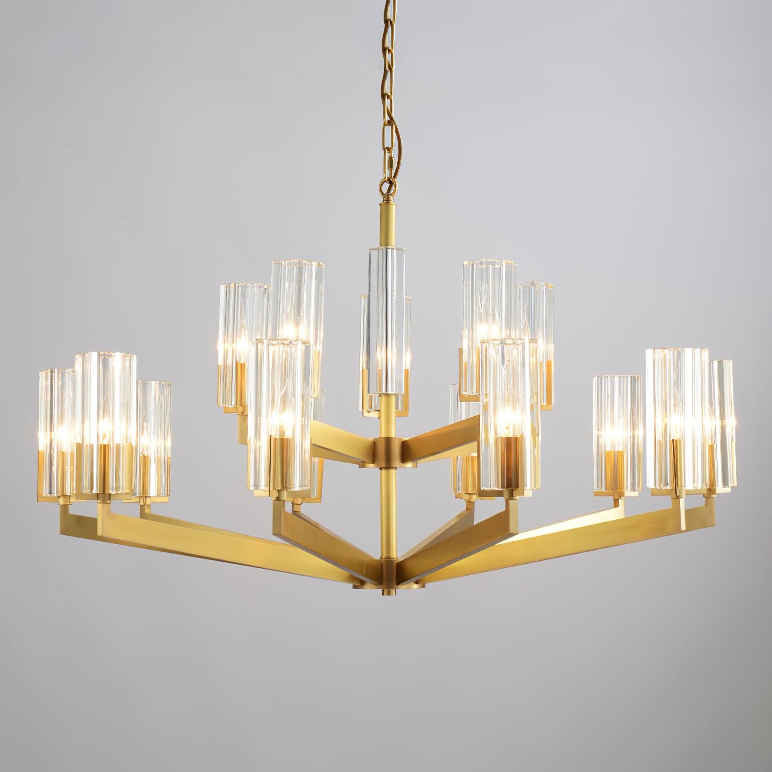 Kayla Brass Chandelier - Cueteks