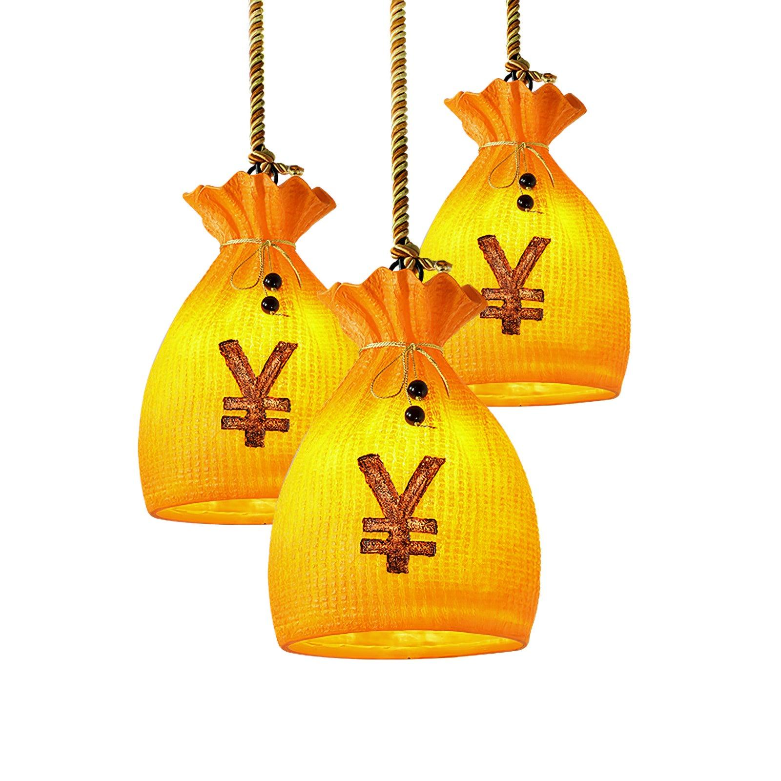 Prosperity Pouch Resin Pendant Lamp - Cueteks