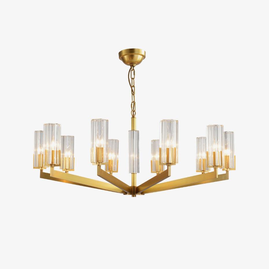 Kayla Brass Chandelier - Cueteks