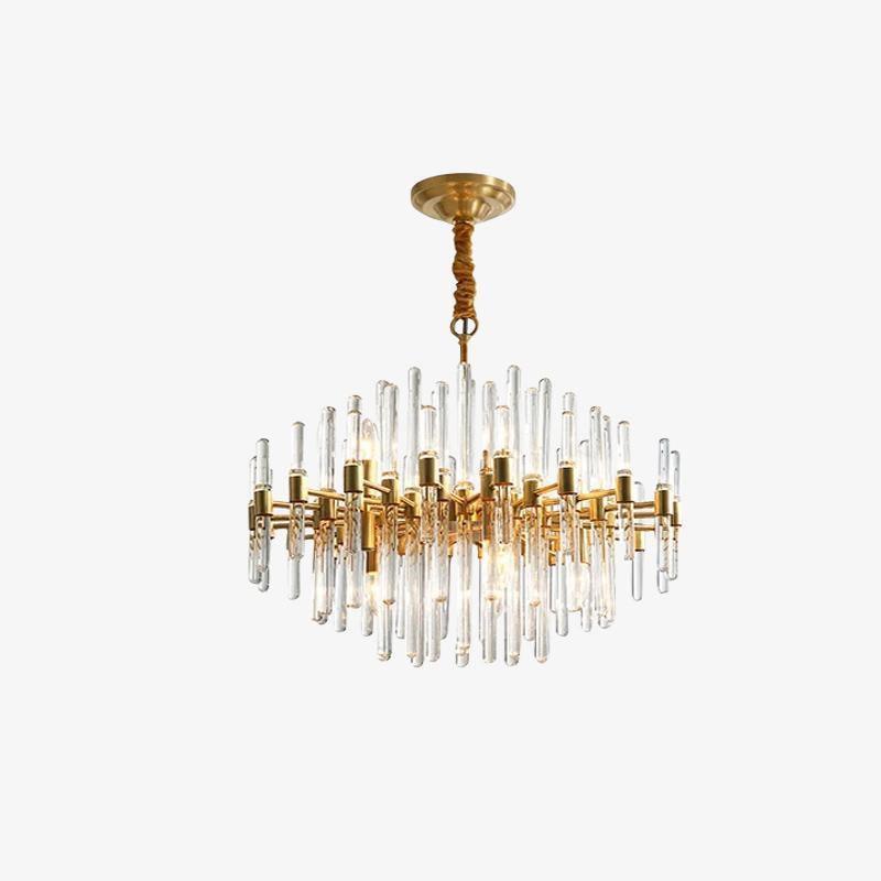 Vintage Antique Brass Chandelier - Cueteks