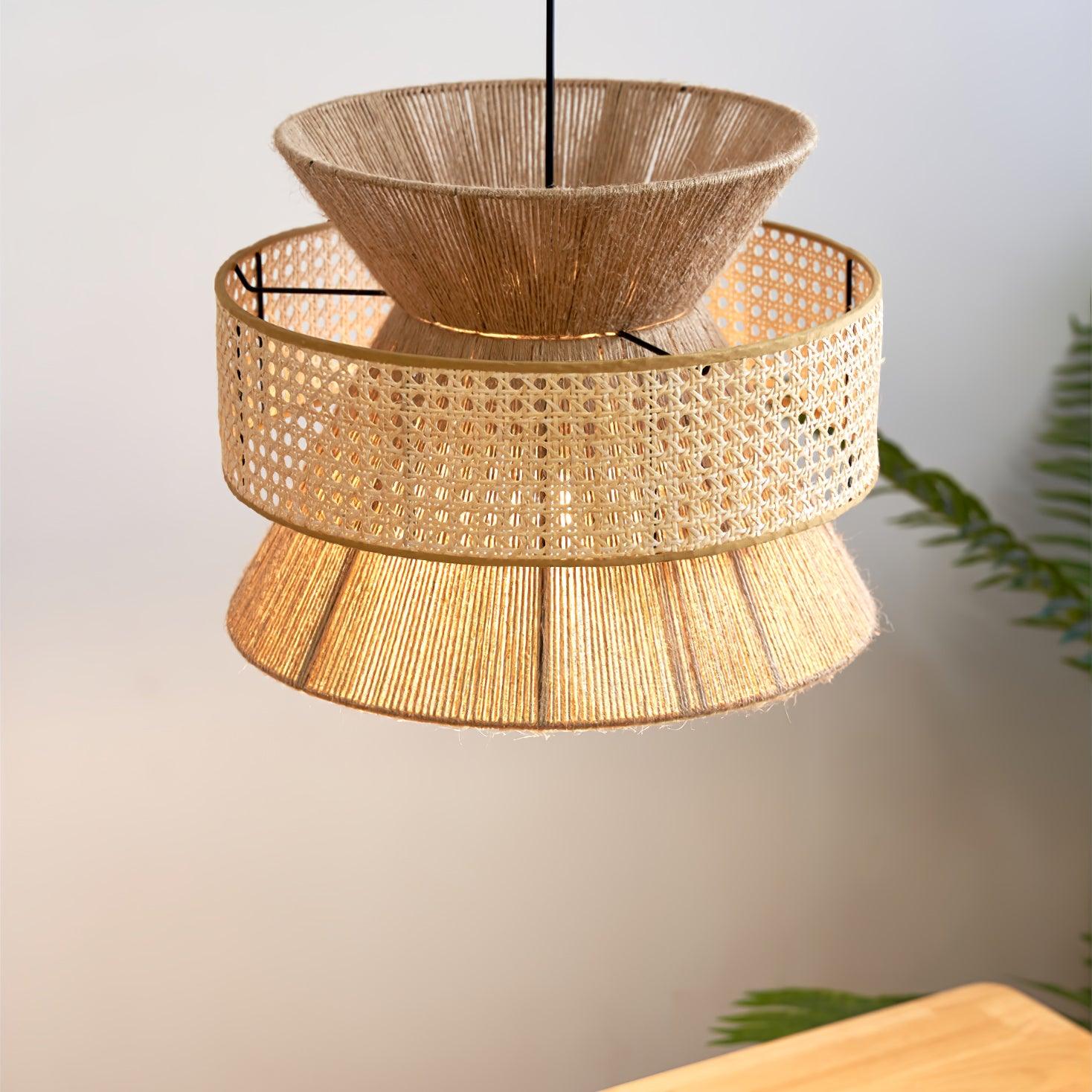 Rattan Bamboo Pendant Lamp - Cueteks