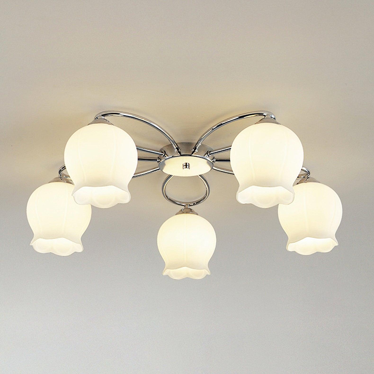 Floral Glass Ceiling Lamp - Cueteks