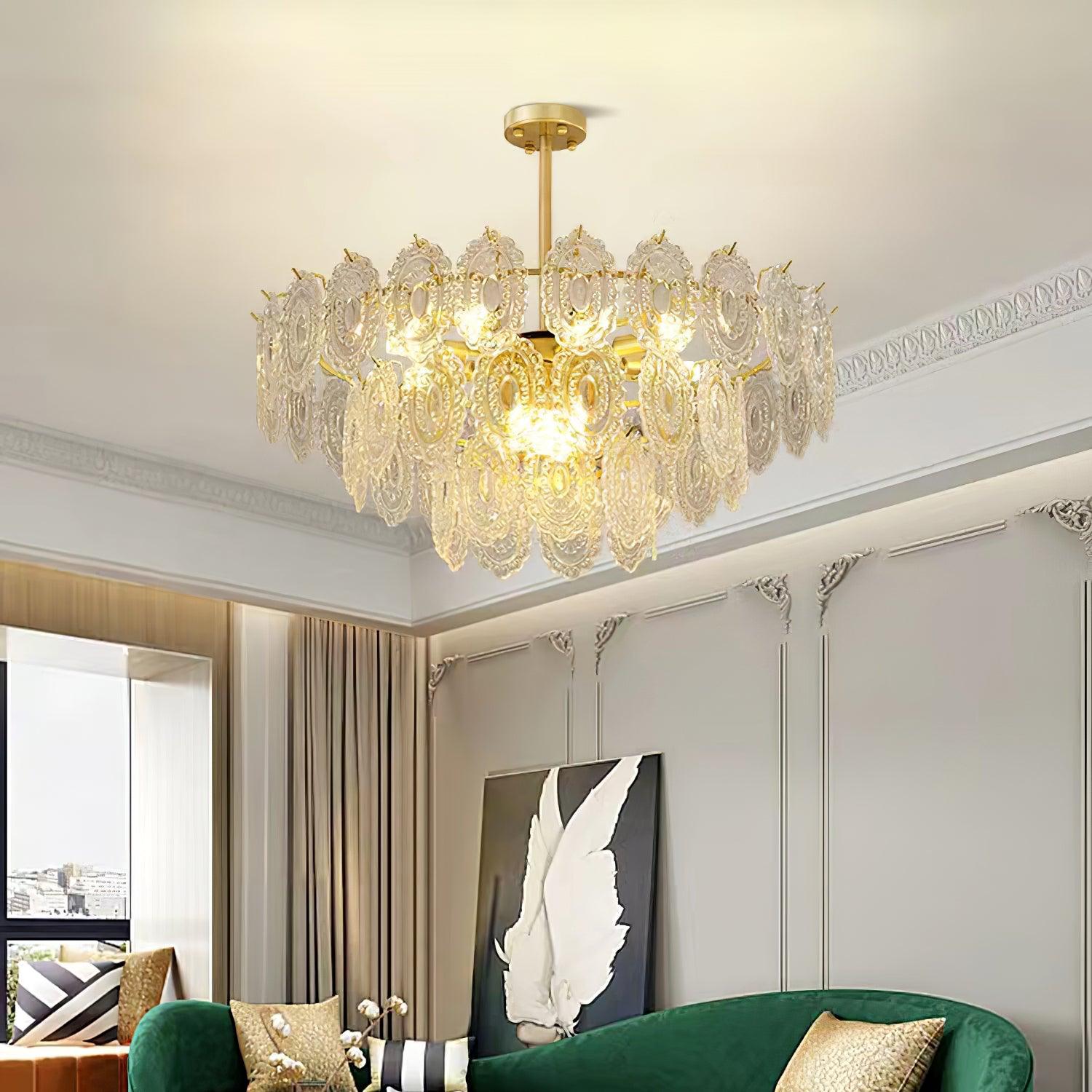 Wave Glass Chandelier - Cueteks