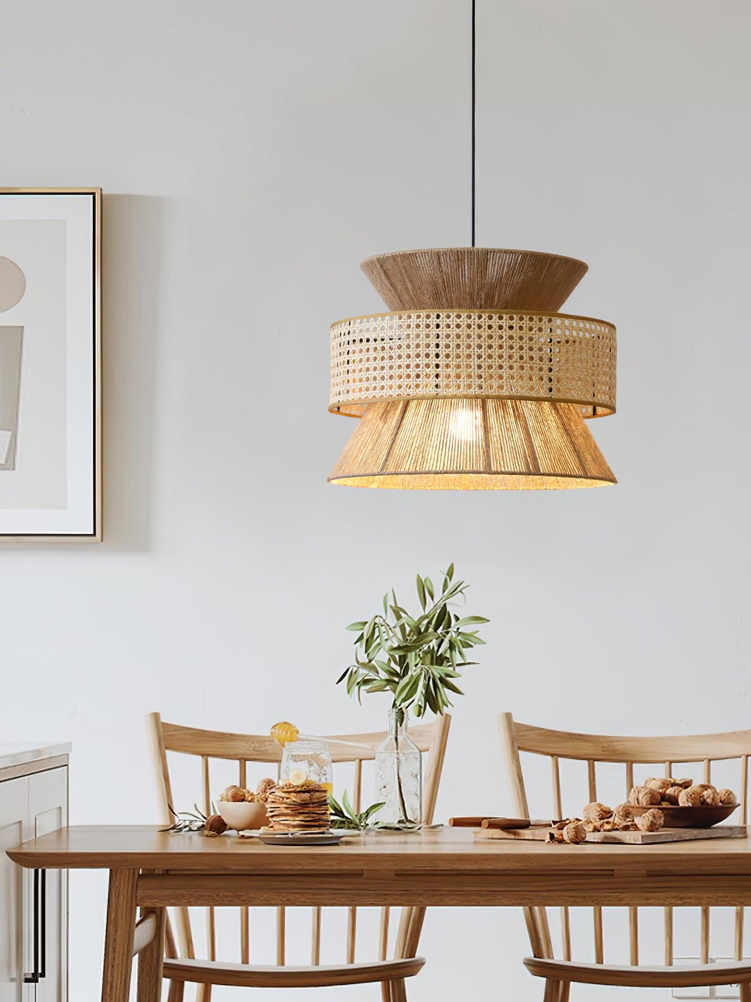 Rattan Bamboo Pendant Lamp - Cueteks