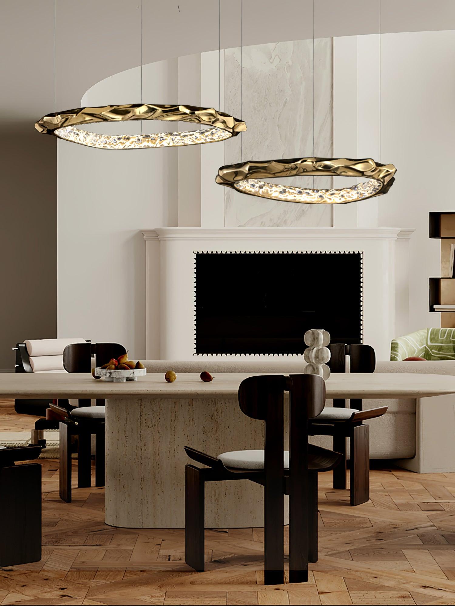 Resin Circlet Brass Pendant Lamp - Cueteks