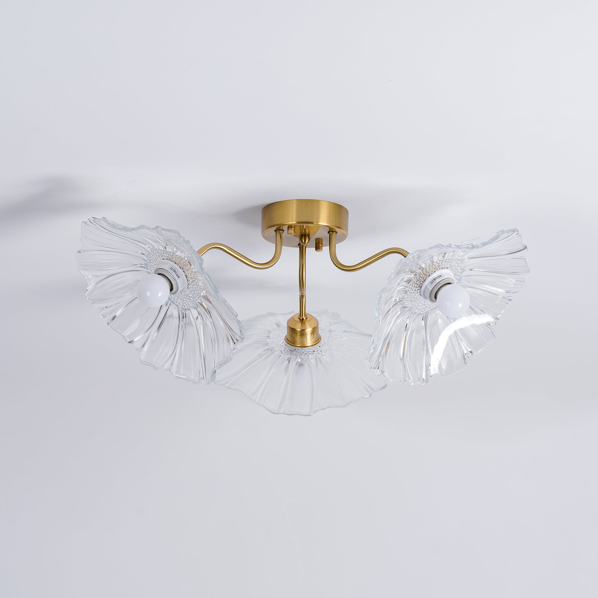 Lotus Leaf Glass Ceiling Lamp - Cueteks