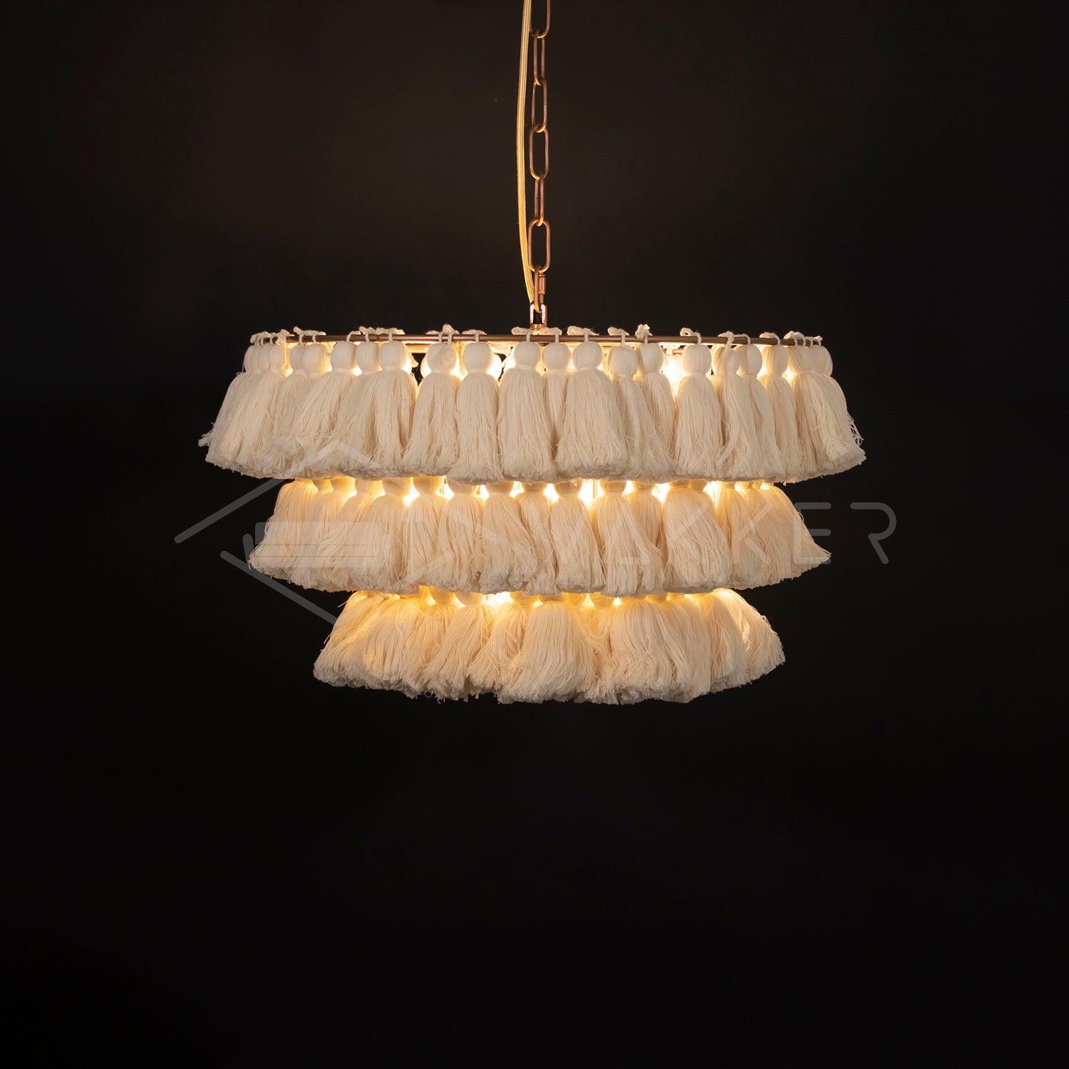 Fela Tassel Chandelier - Cueteks