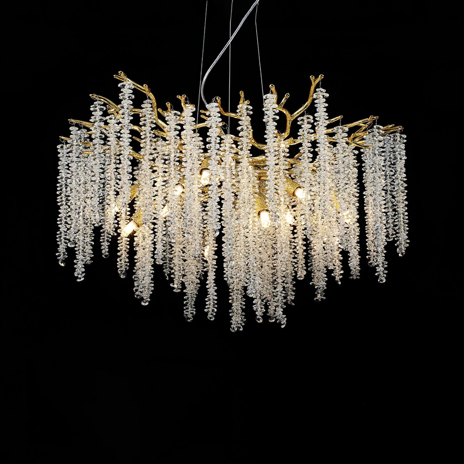 Wisteria Flower Crystal Chandelier - Cueteks