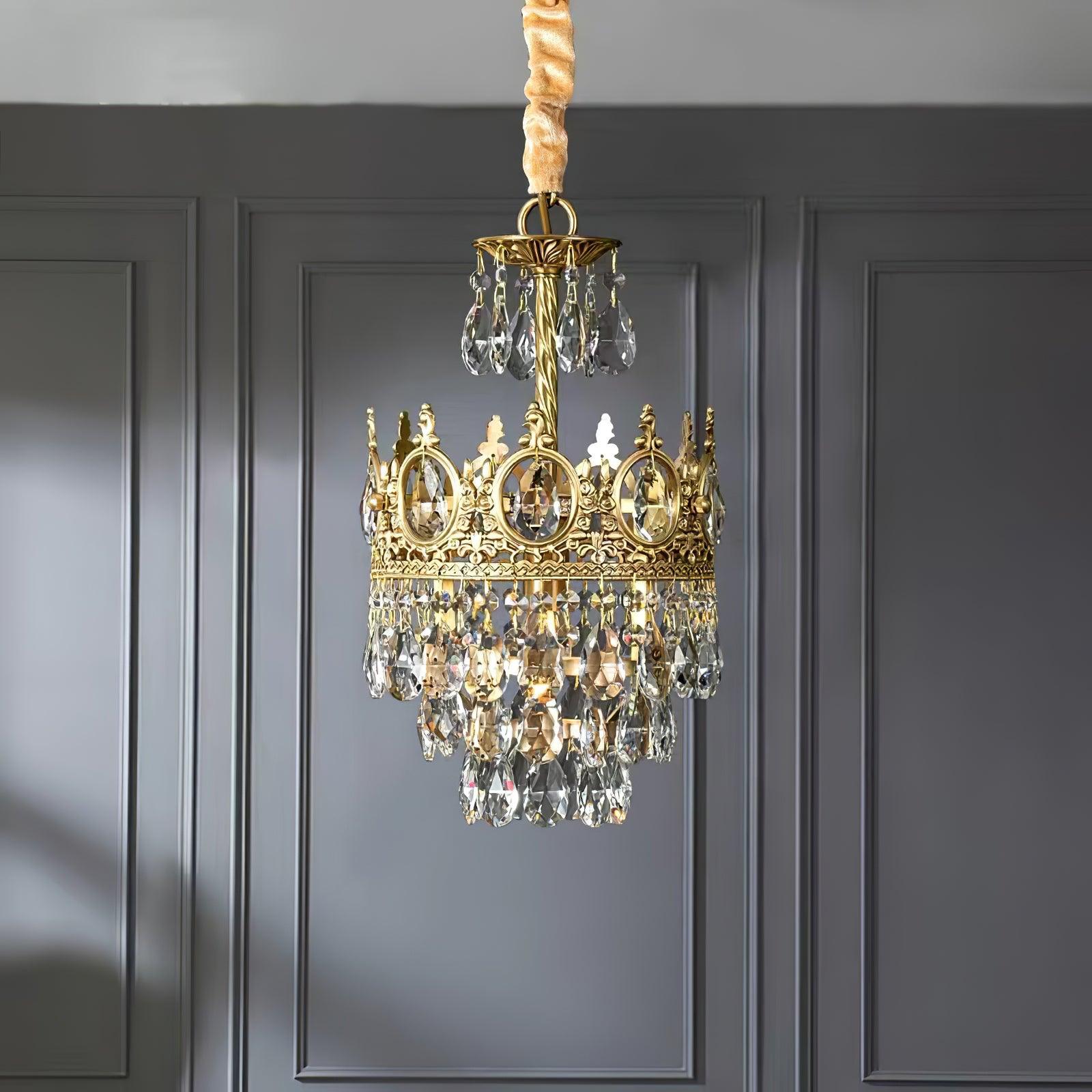 Vintage Crystal Chandelier - Cueteks