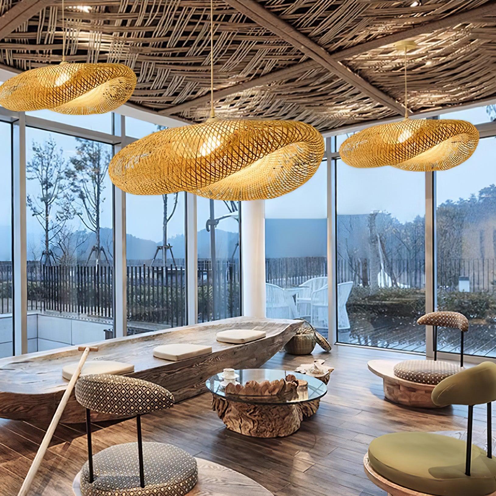 Bamboo Weaving Pendant Lamp - Cueteks