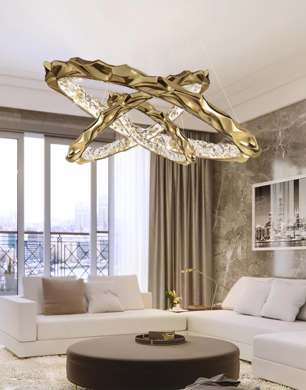 Resin Circlet Brass Pendant Lamp - Cueteks