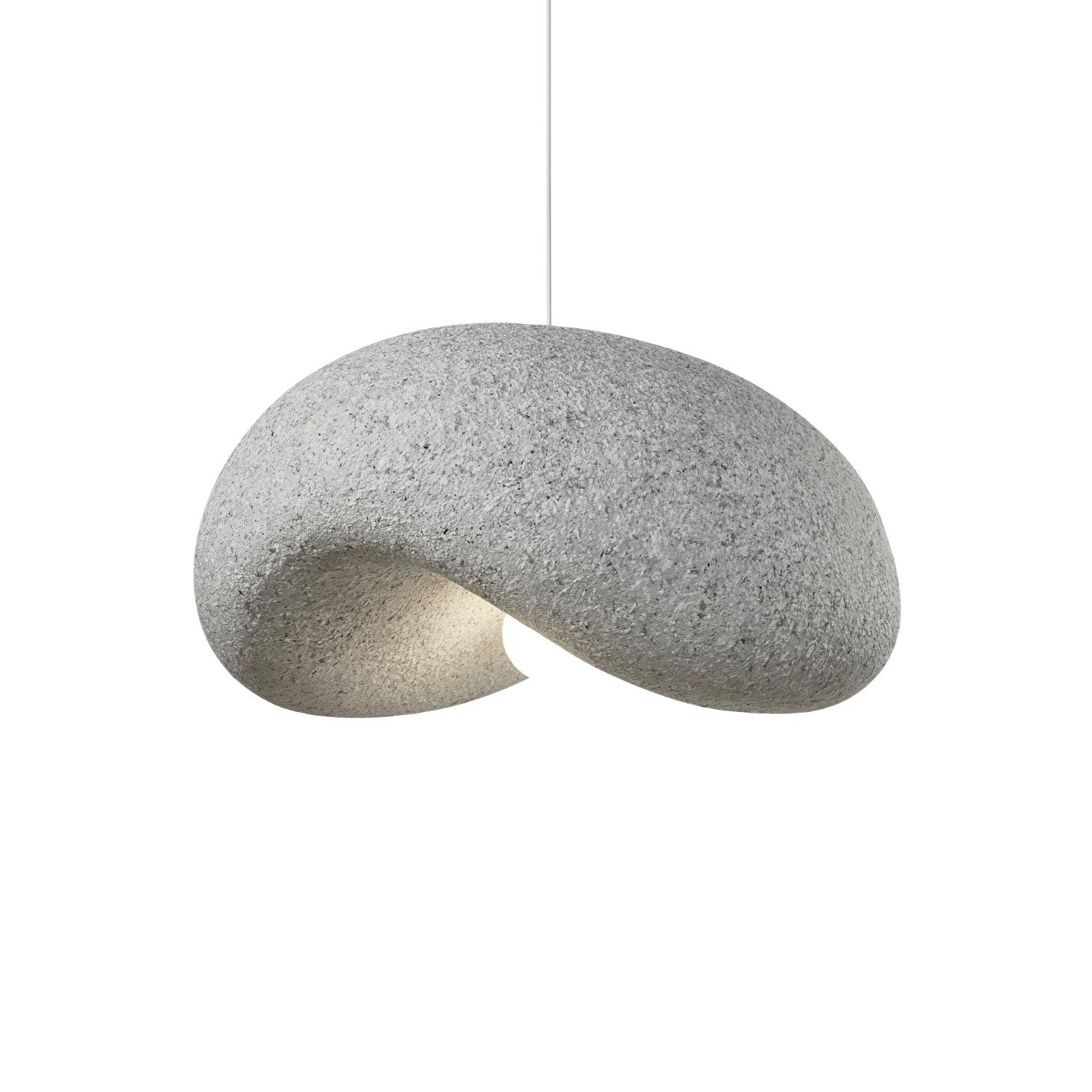 Gray curved shade against a light background