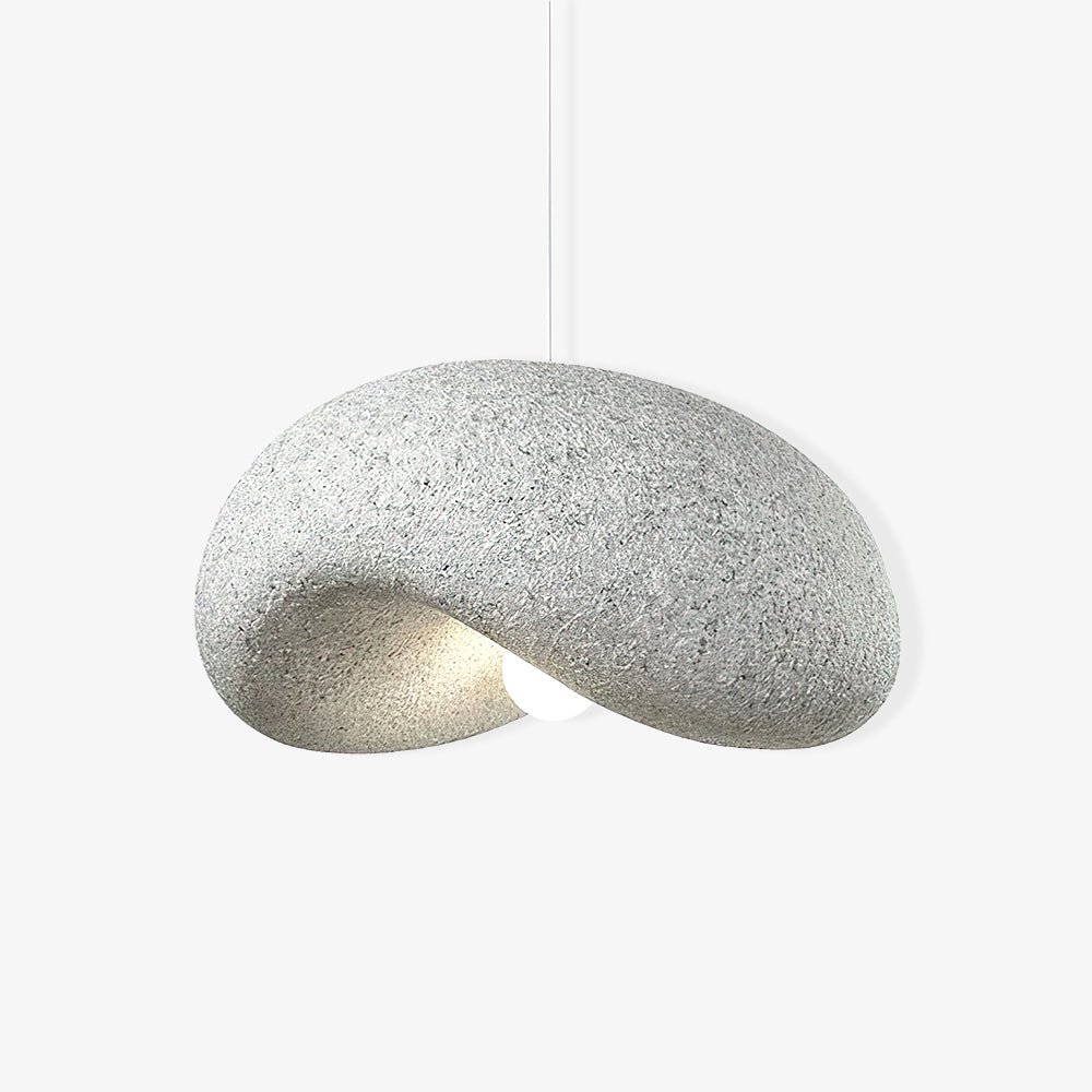 Gray speckled shade with open lower recess