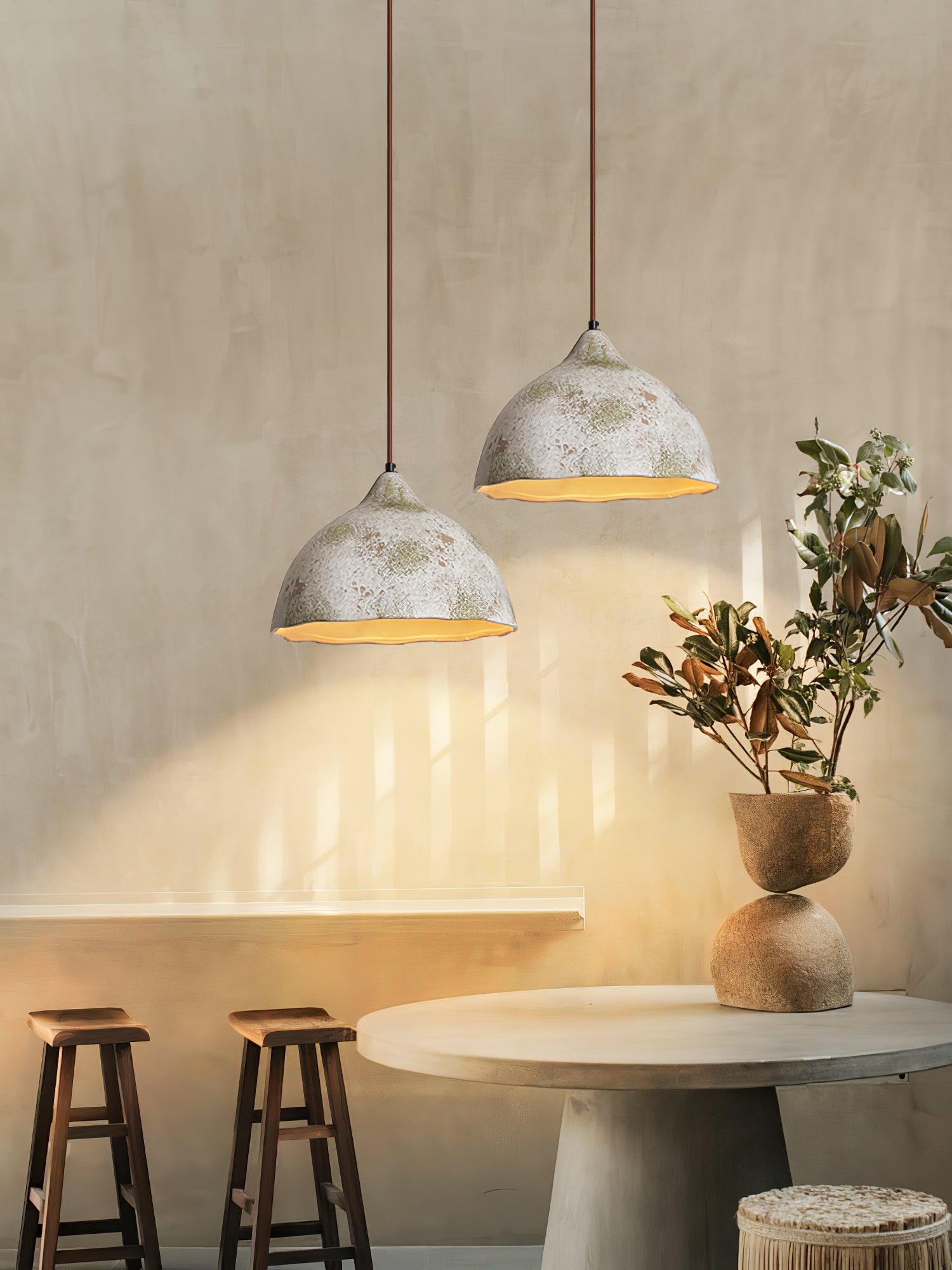 Pear Shape Ceramic Pendant Light - Cueteks