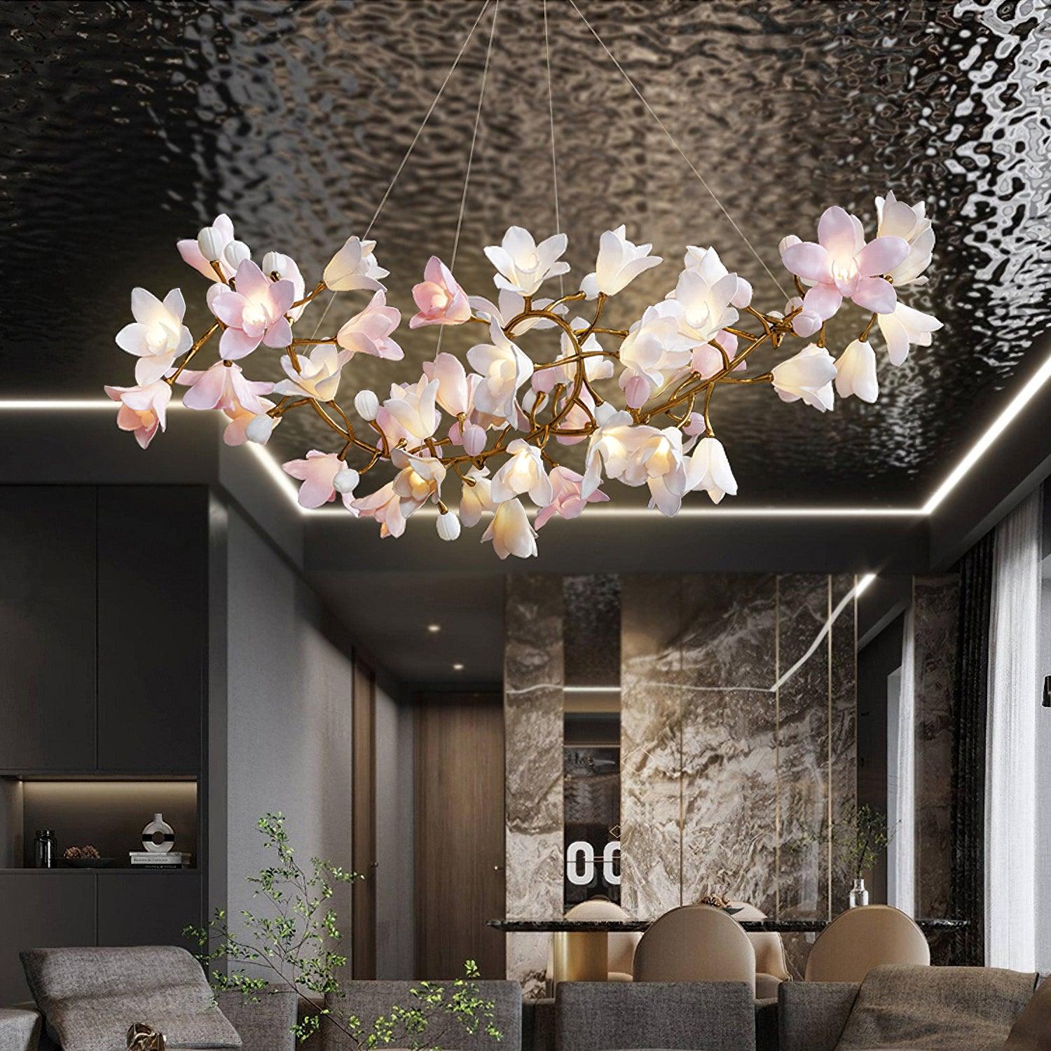 Circular Blossom Chandelier - Cueteks