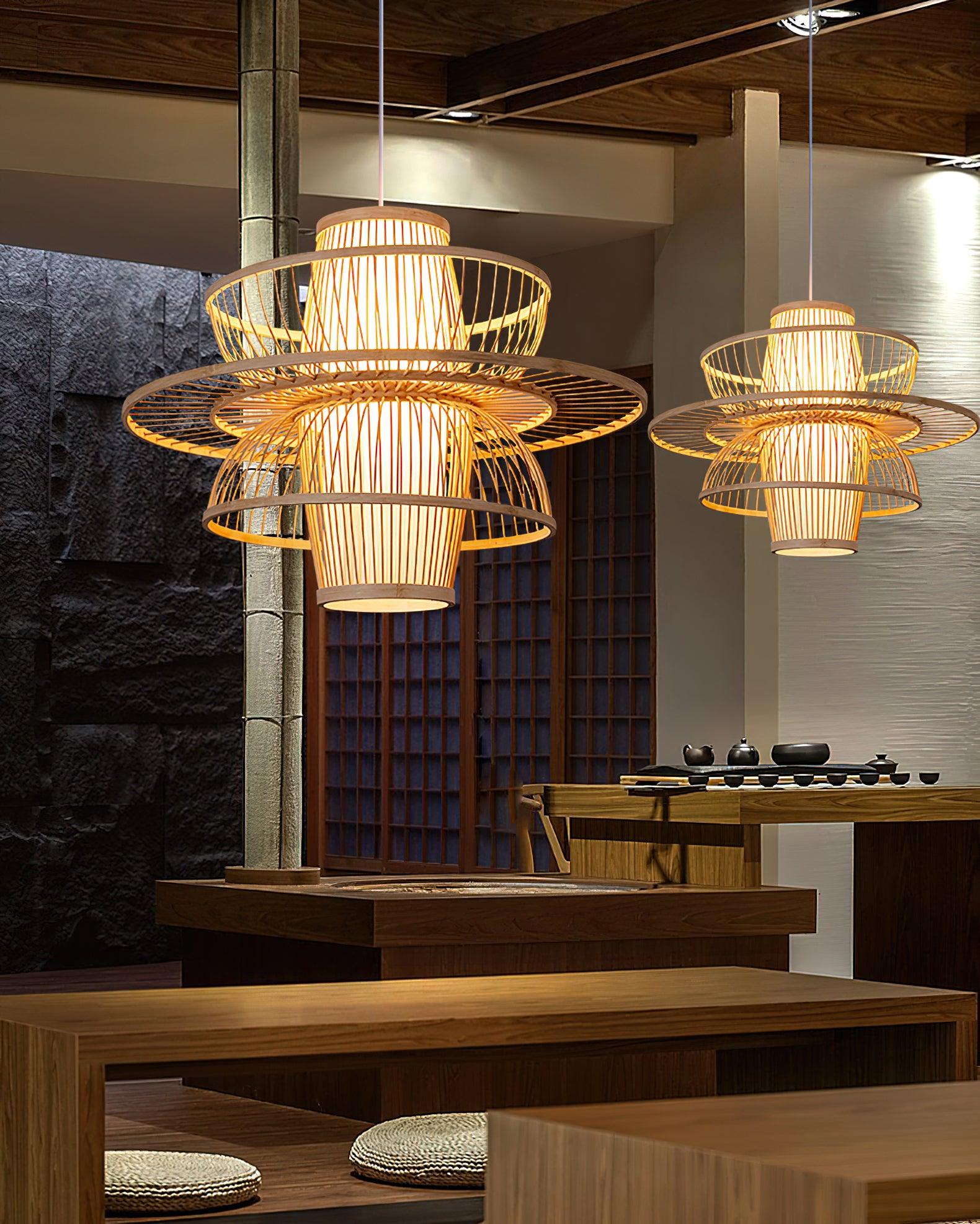 Handmade Sigyn Bamboo Pendant Lamp - Cueteks