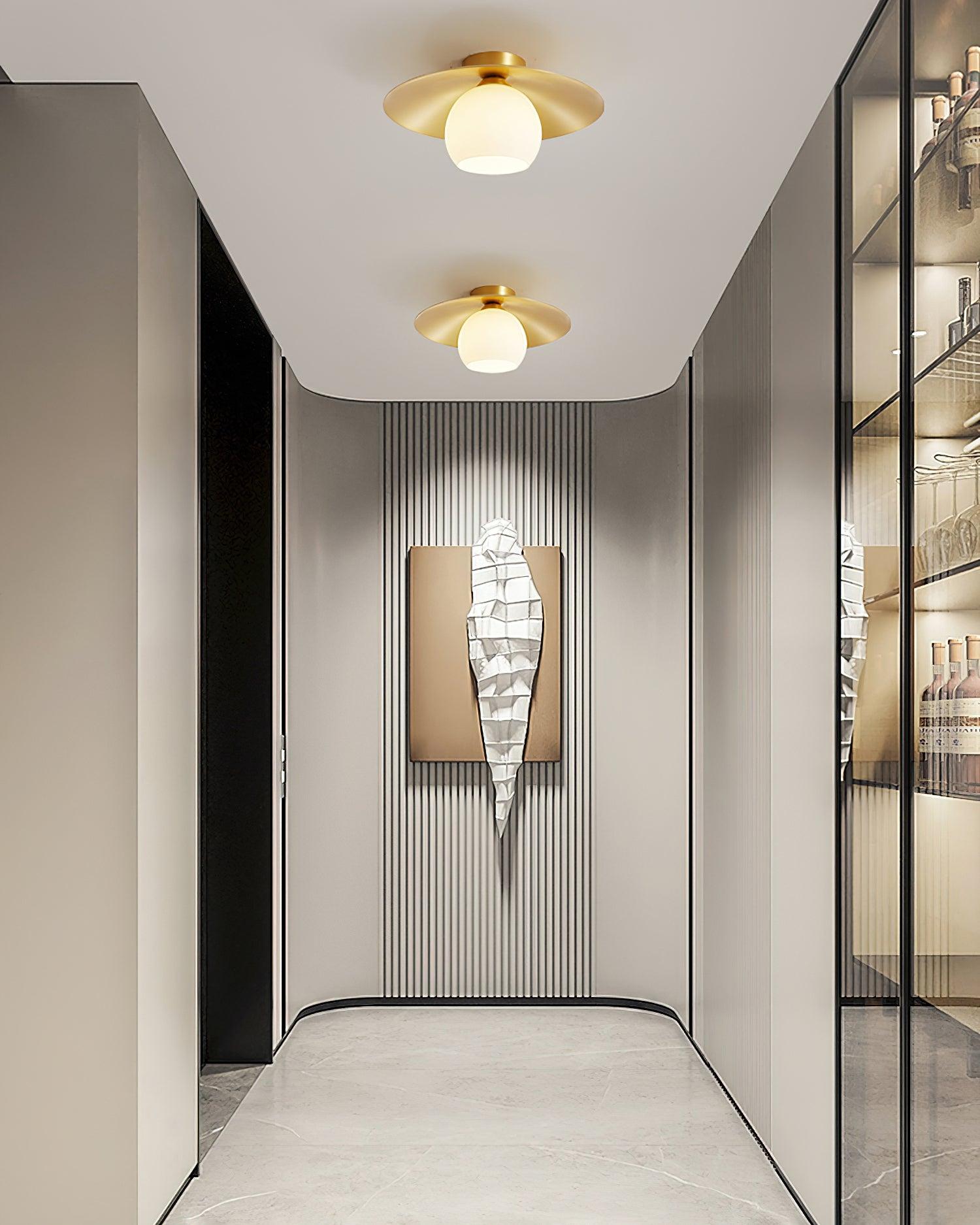 Brass Cap Ceiling Lamp - Cueteks