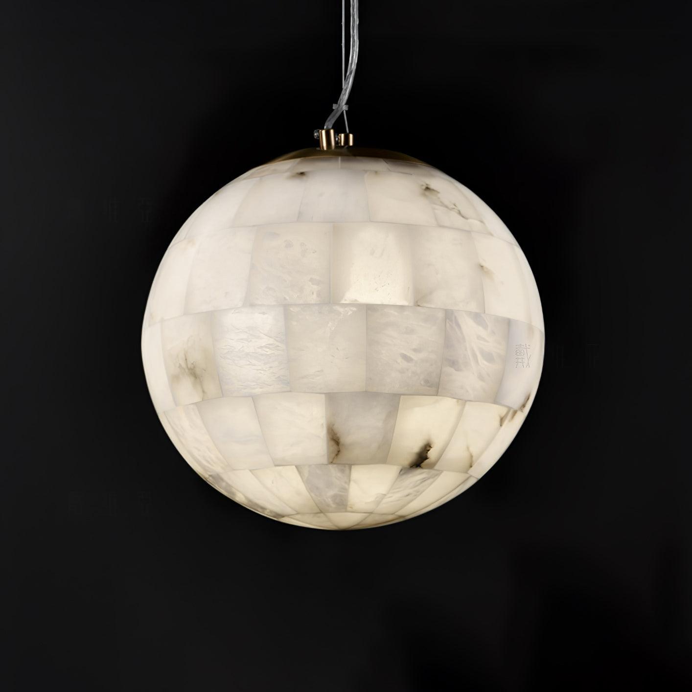 Alabaster Ball Pendant Light - Cueteks