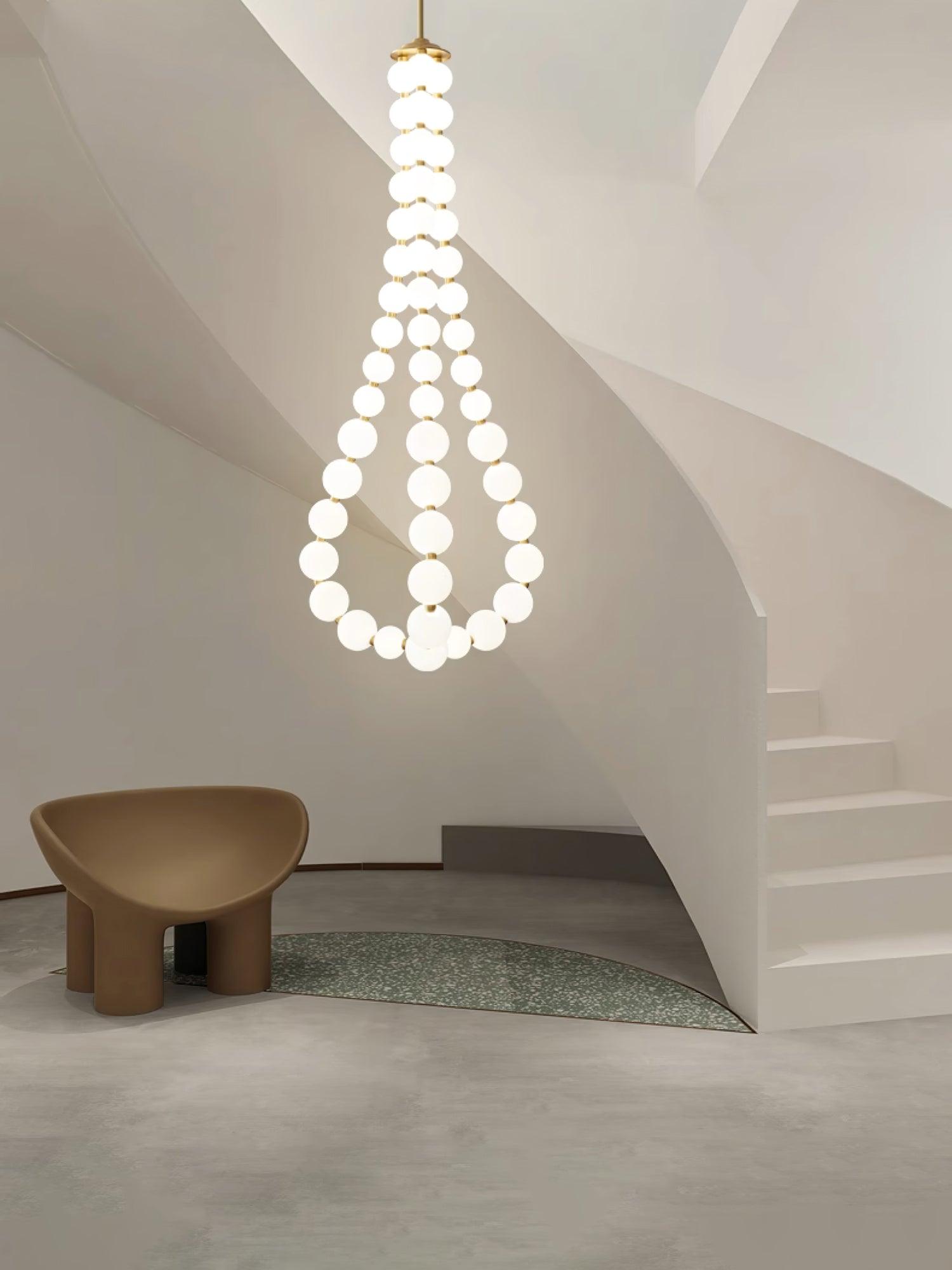 Acrylic Pearl Necklace Chandelier - Cueteks