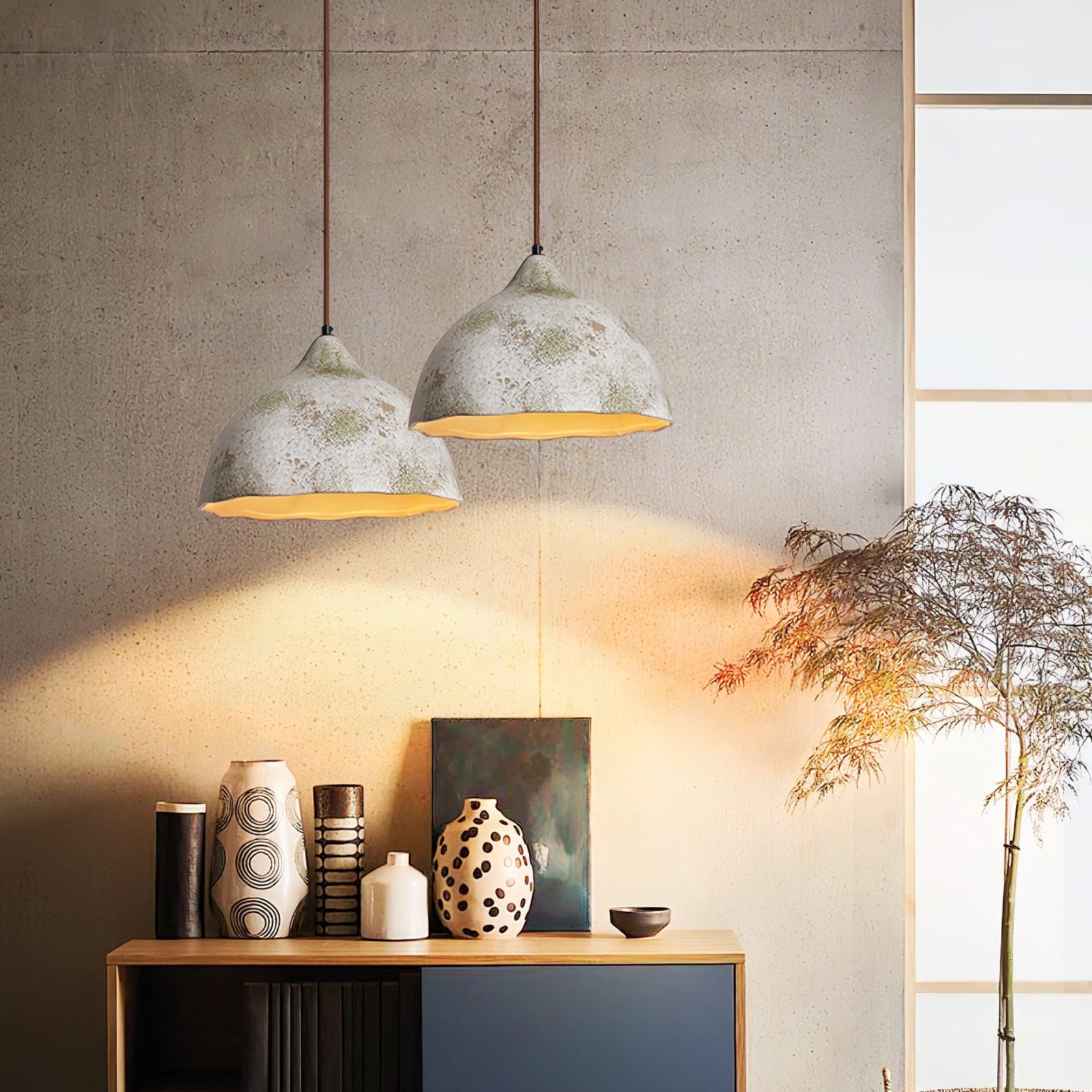 Pear Shape Ceramic Pendant Light - Cueteks
