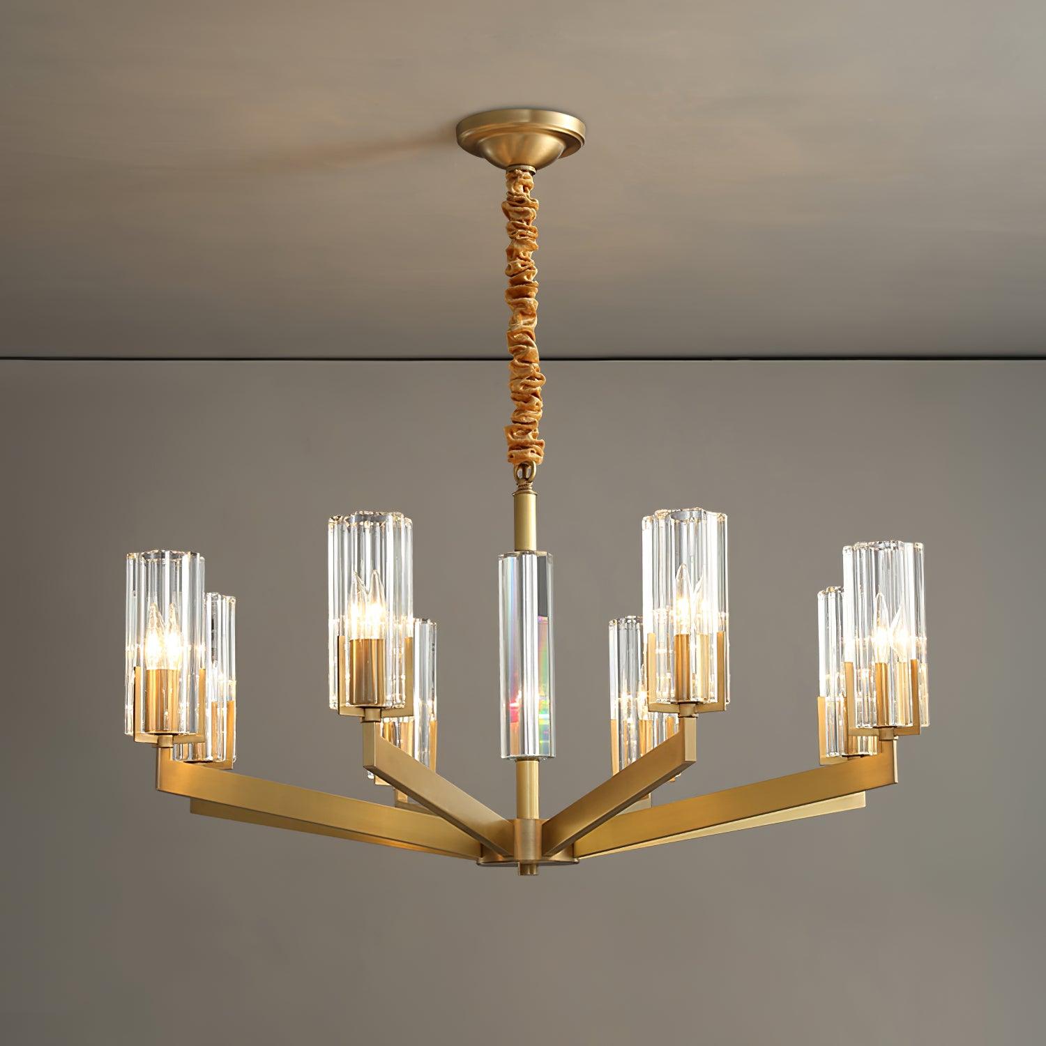 Kayla Brass Chandelier - Cueteks