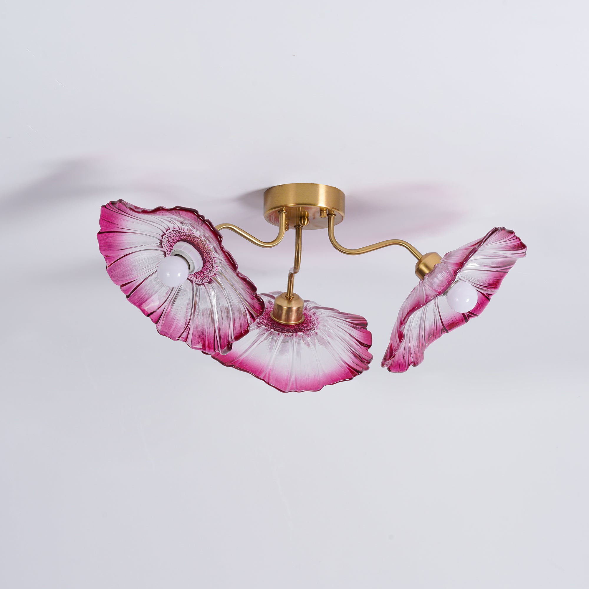 Lotus Leaf Glass Ceiling Lamp - Cueteks