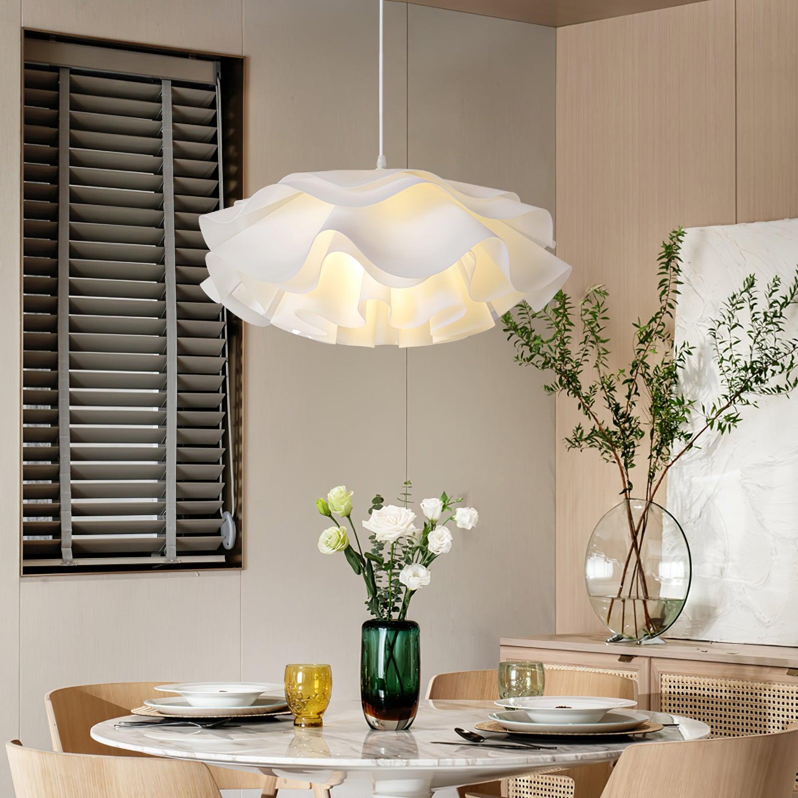 Flower Shaped White Pendant Lamp - Cueteks
