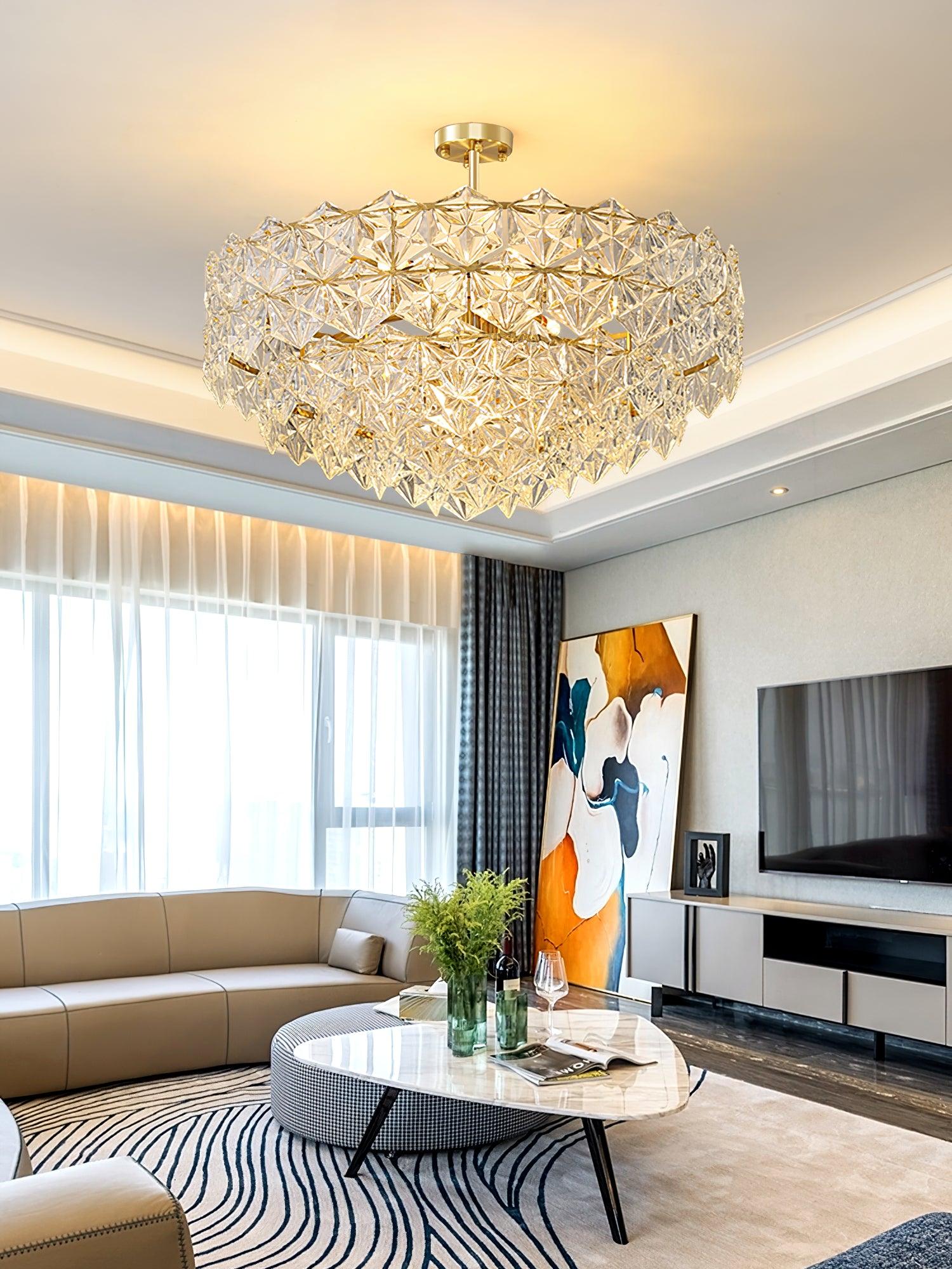 Snowflake Glass Chandelier - Cueteks