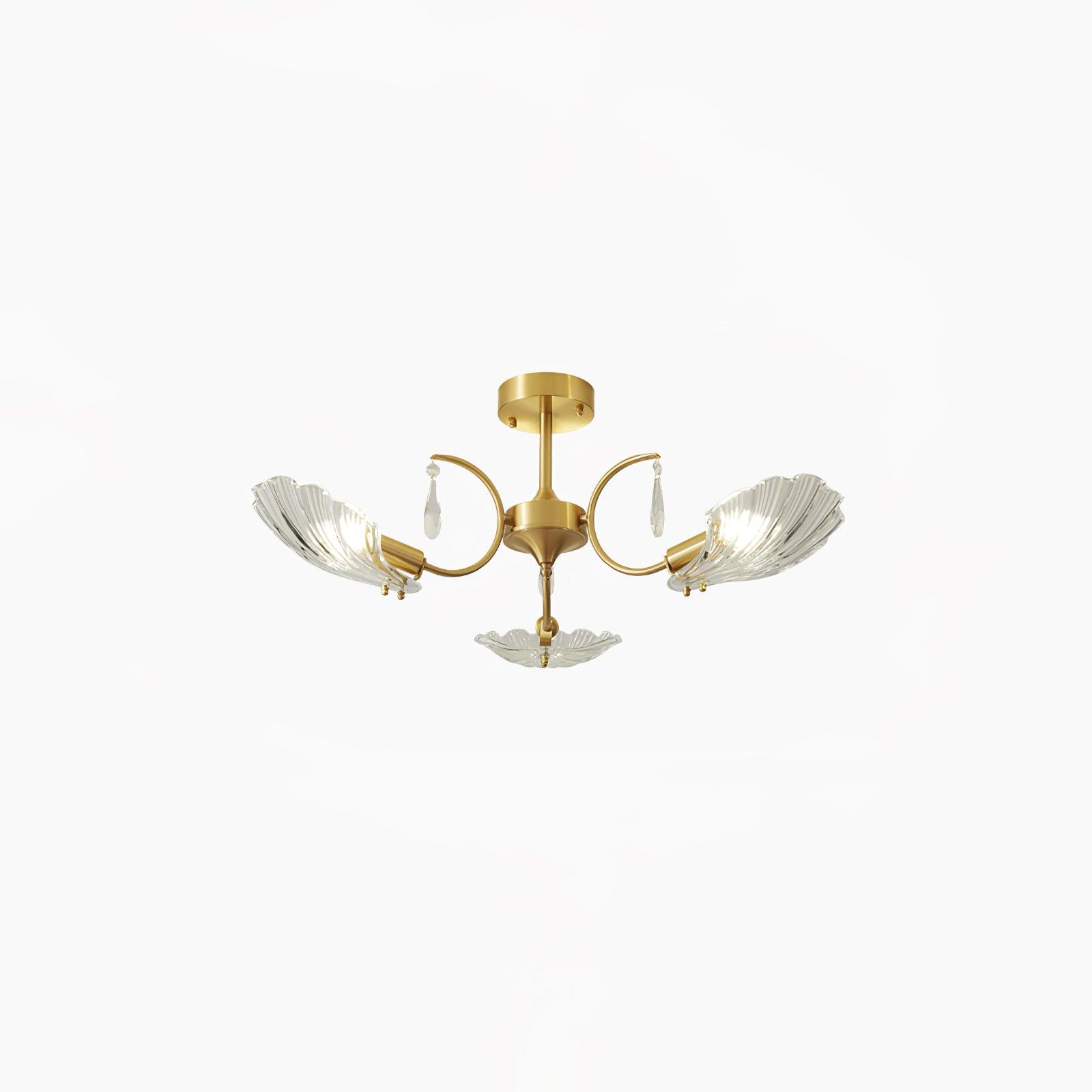 Shell Brass Ceiling Lamp - Cueteks