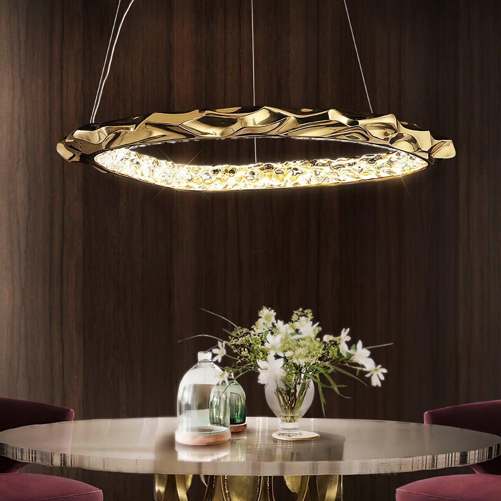Resin Circlet Brass Pendant Lamp - Cueteks