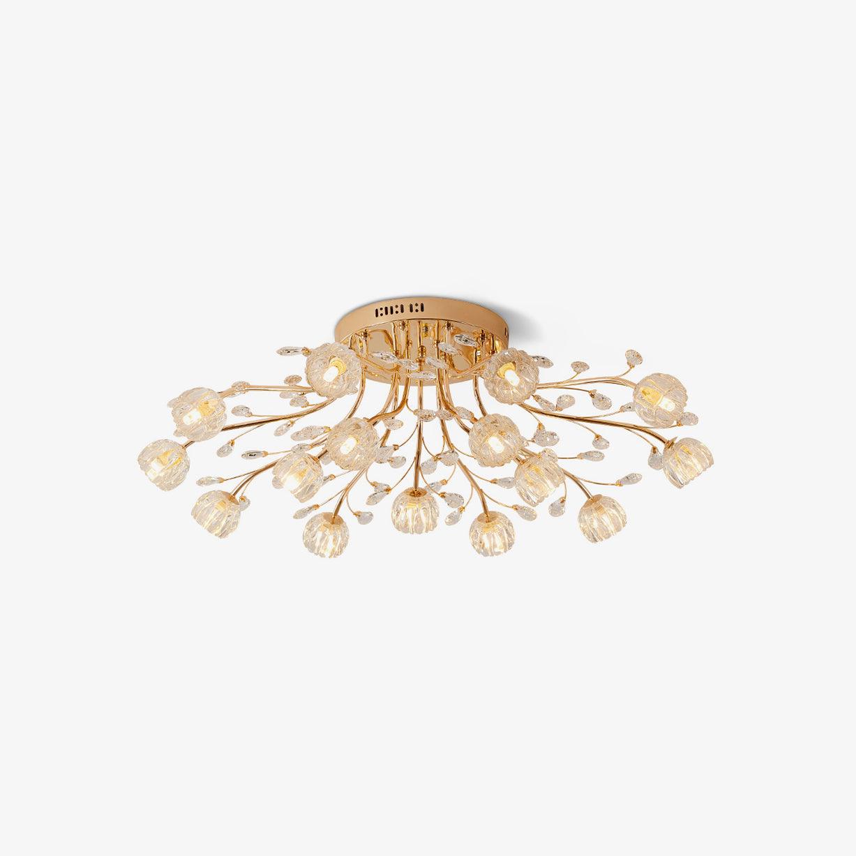 Crystal Flower Ceiling Light - Cueteks