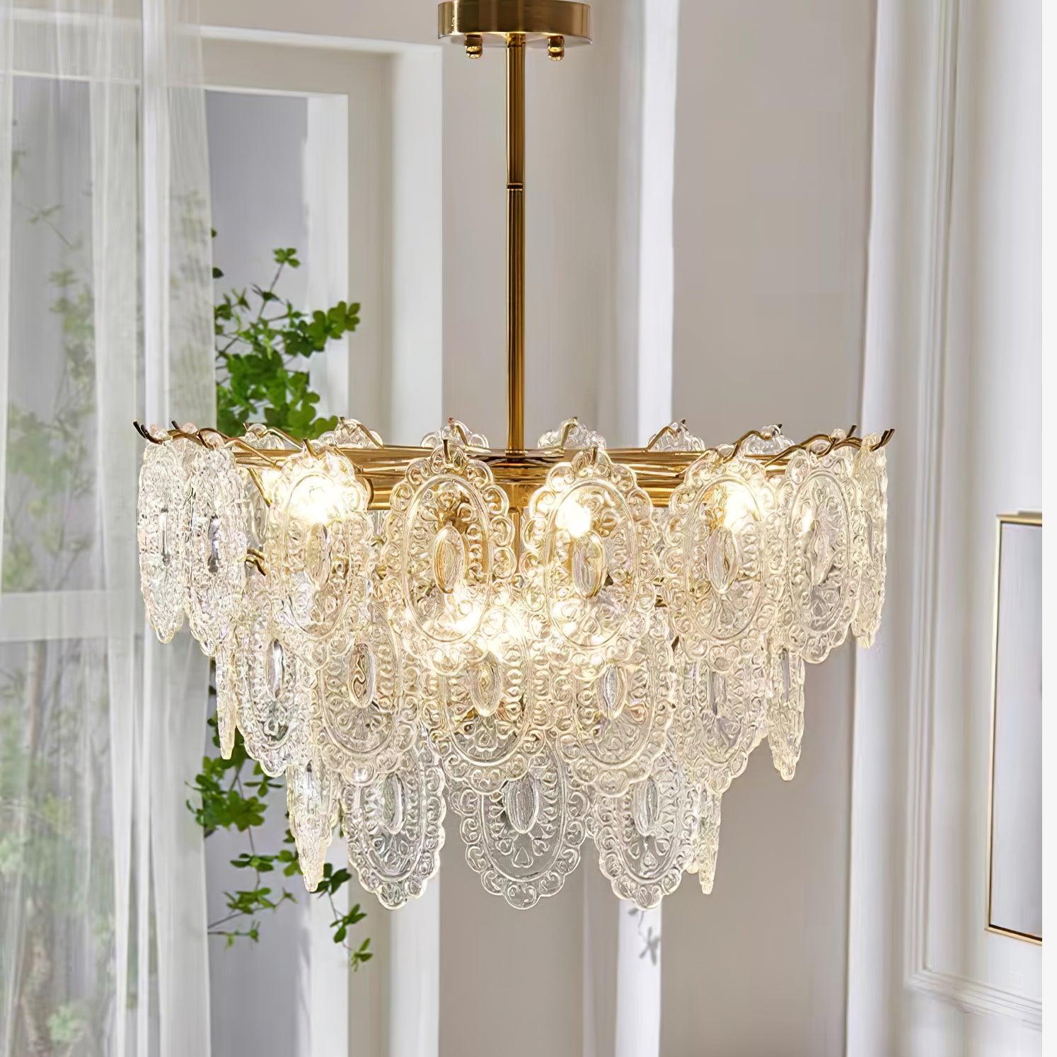 Wave Glass Chandelier - Cueteks
