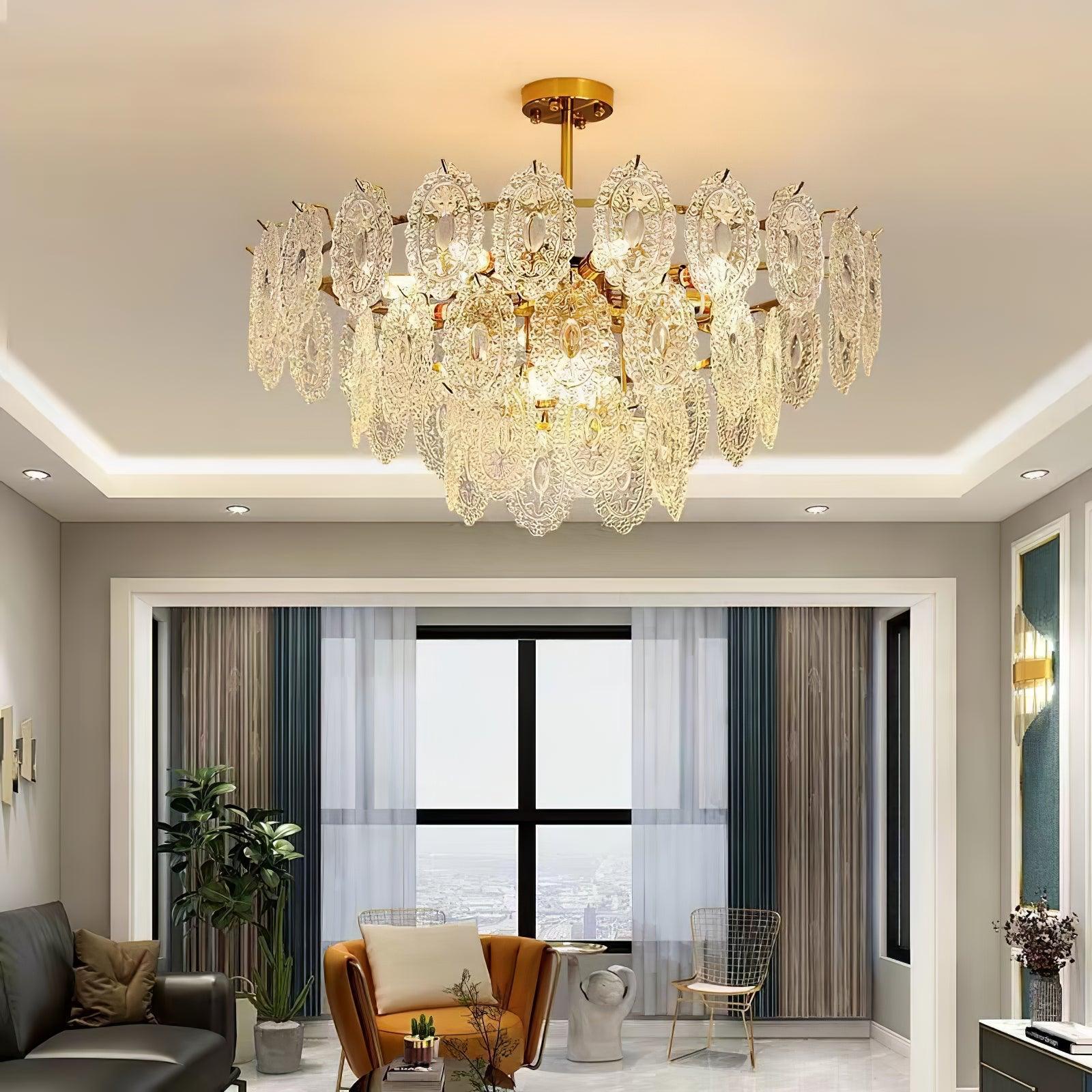 Wave Glass Chandelier - Cueteks