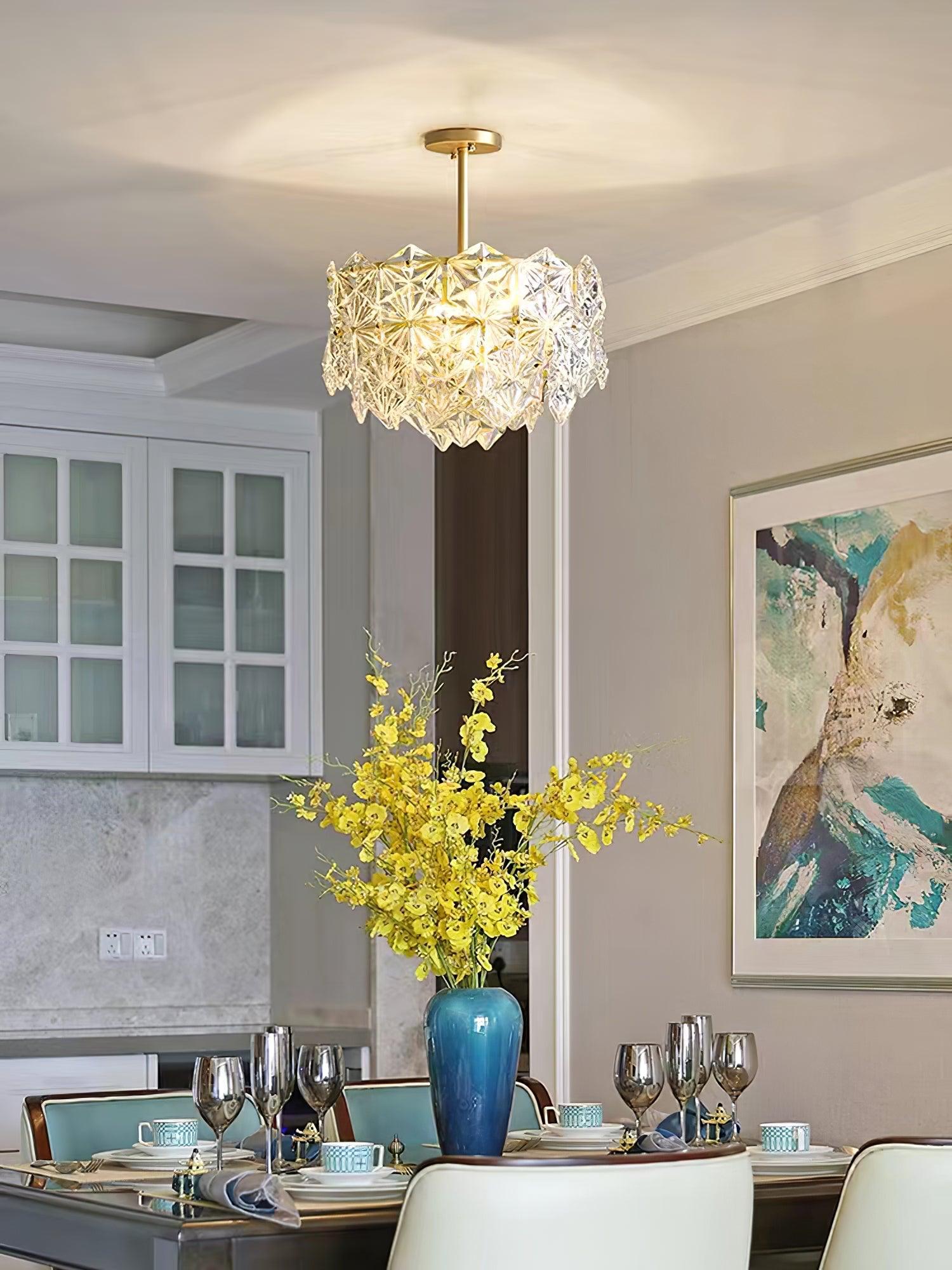 Snowflake Glass Chandelier - Cueteks