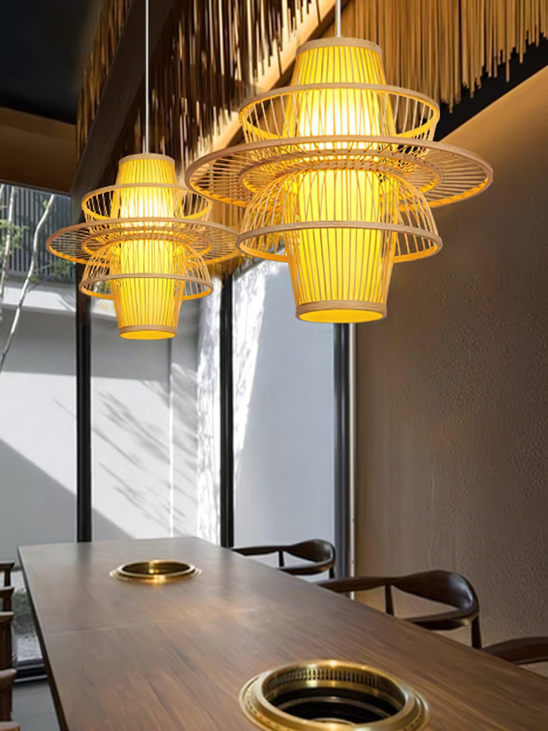 Handmade Sigyn Bamboo Pendant Lamp - Cueteks