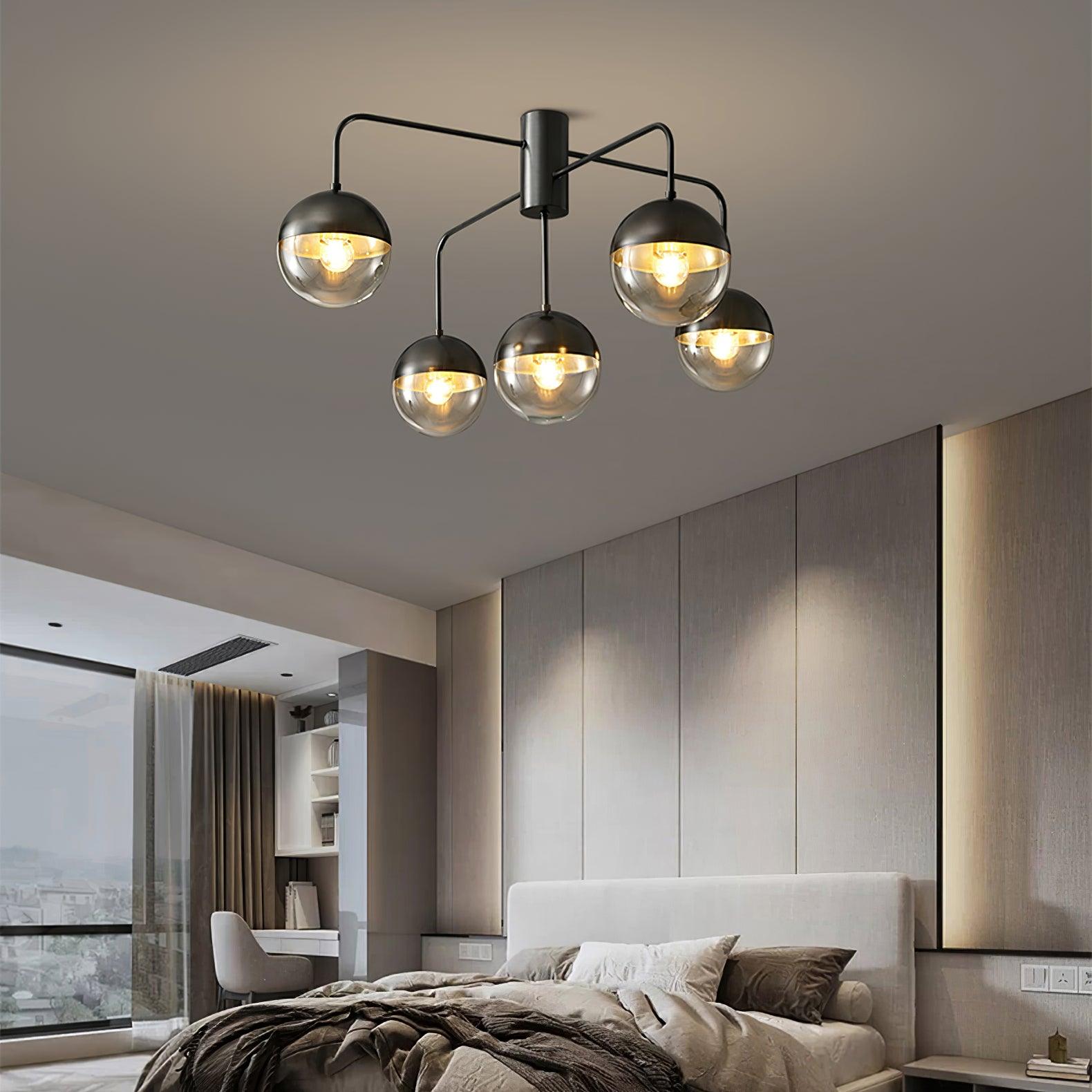 Brass Globulars Ceiling Lamp - Cueteks