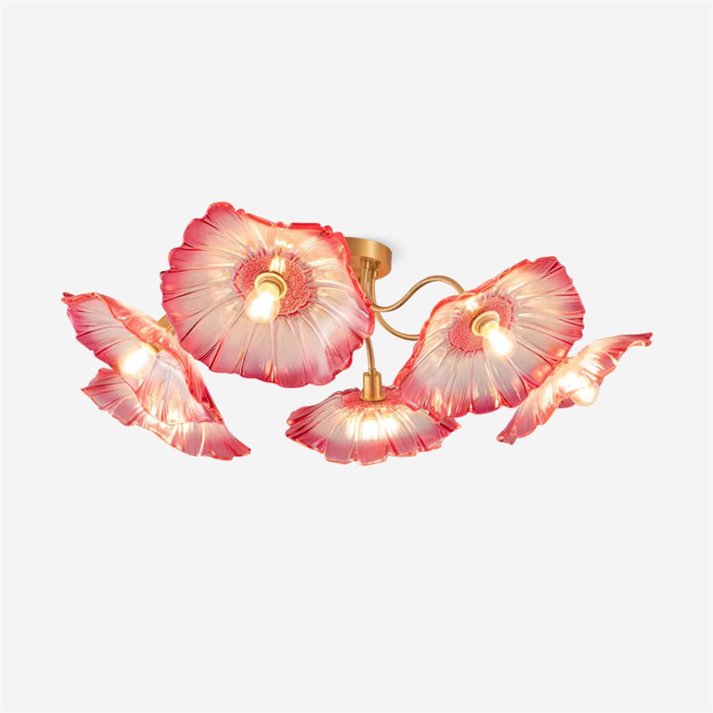 Lotus Leaf Glass Ceiling Lamp - Cueteks