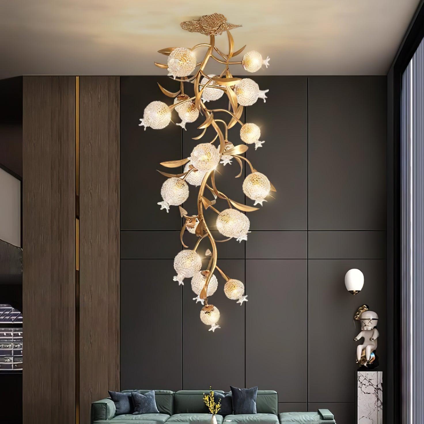Pomegranate Brass Ceiling Lamp - Cueteks