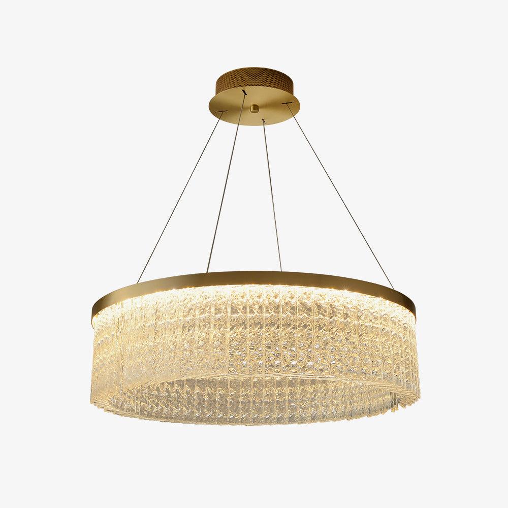 Alternate full illuminated Round Halo ring isolated on white, with perforated-side canopy and fine suspension lines