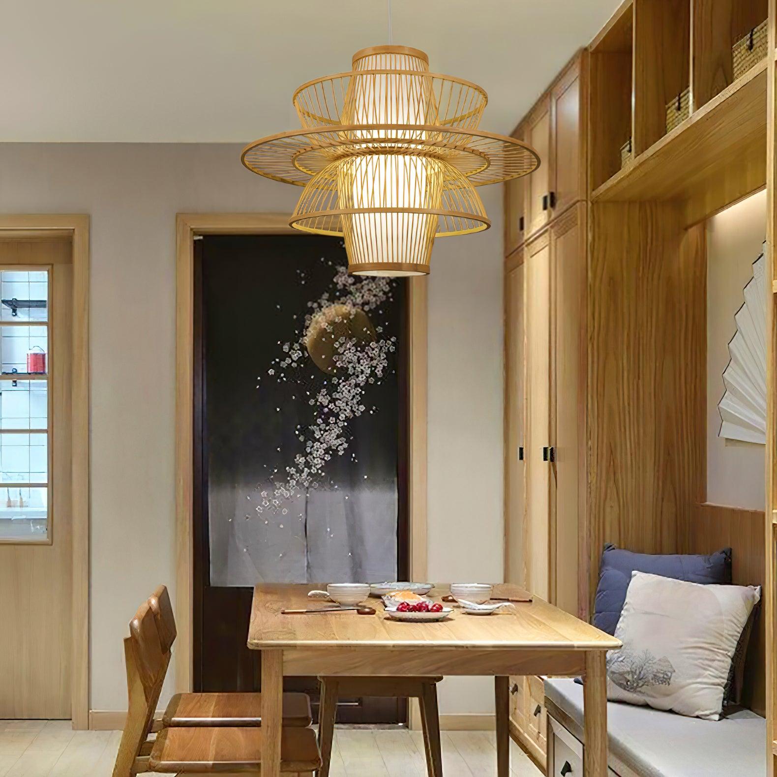 Handmade Sigyn Bamboo Pendant Lamp - Cueteks
