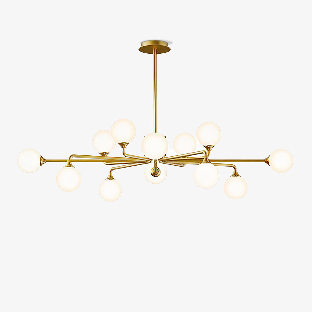 Staggered Glass Globes Chandelier - Cueteks
