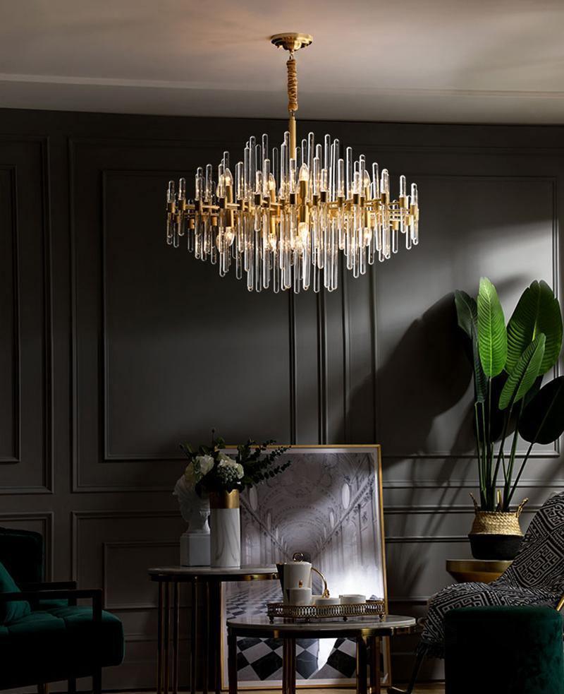 Vintage Antique Brass Chandelier - Cueteks