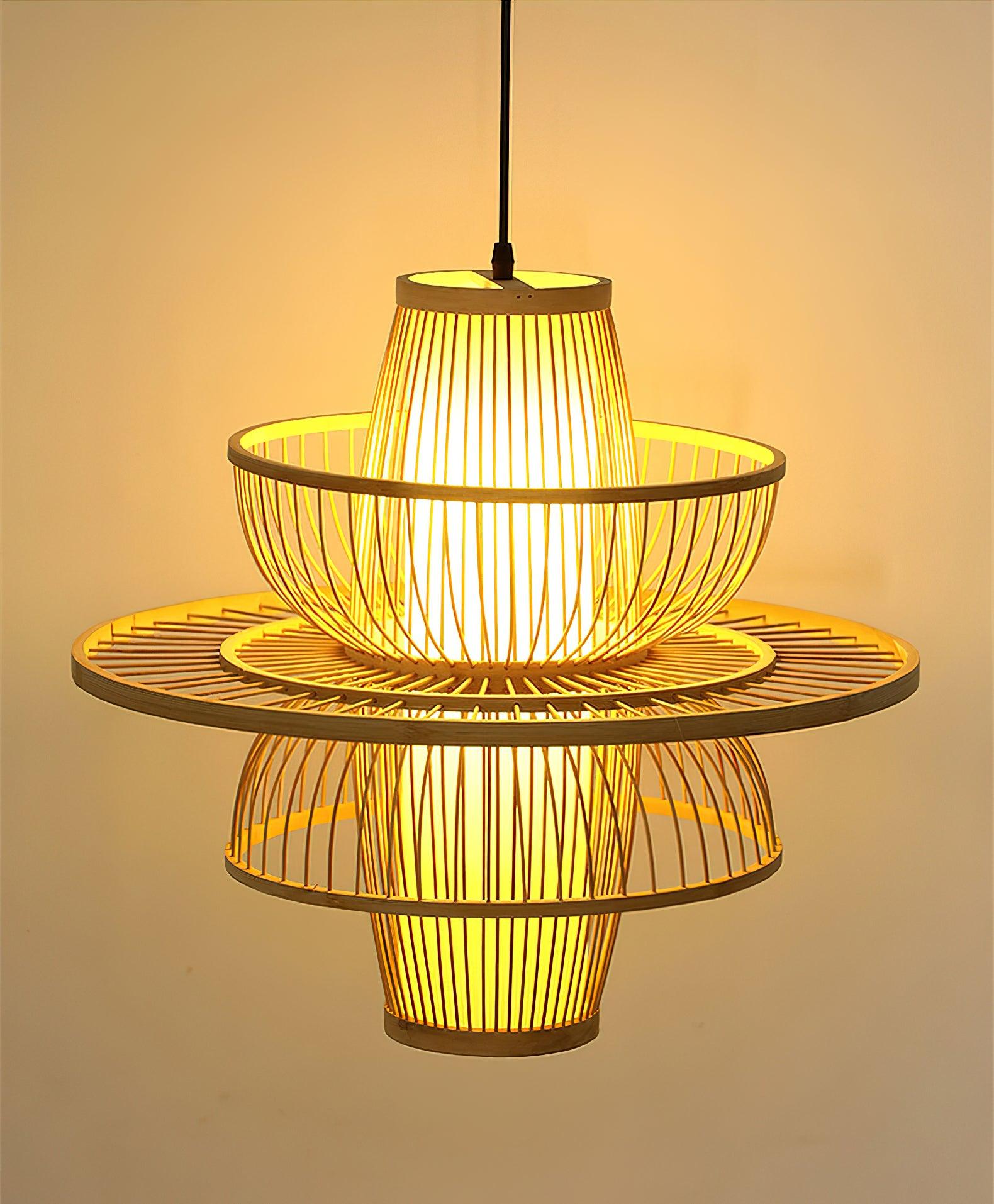 Handmade Sigyn Bamboo Pendant Lamp - Cueteks