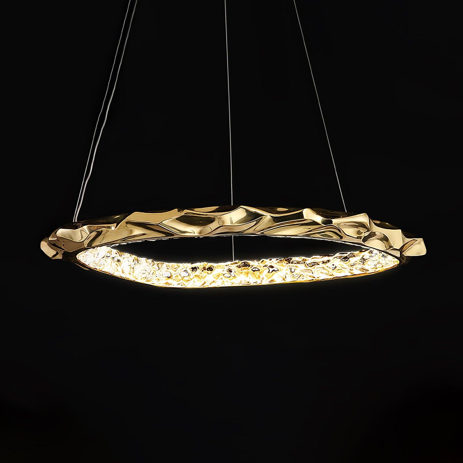 Resin Circlet Brass Pendant Lamp - Cueteks
